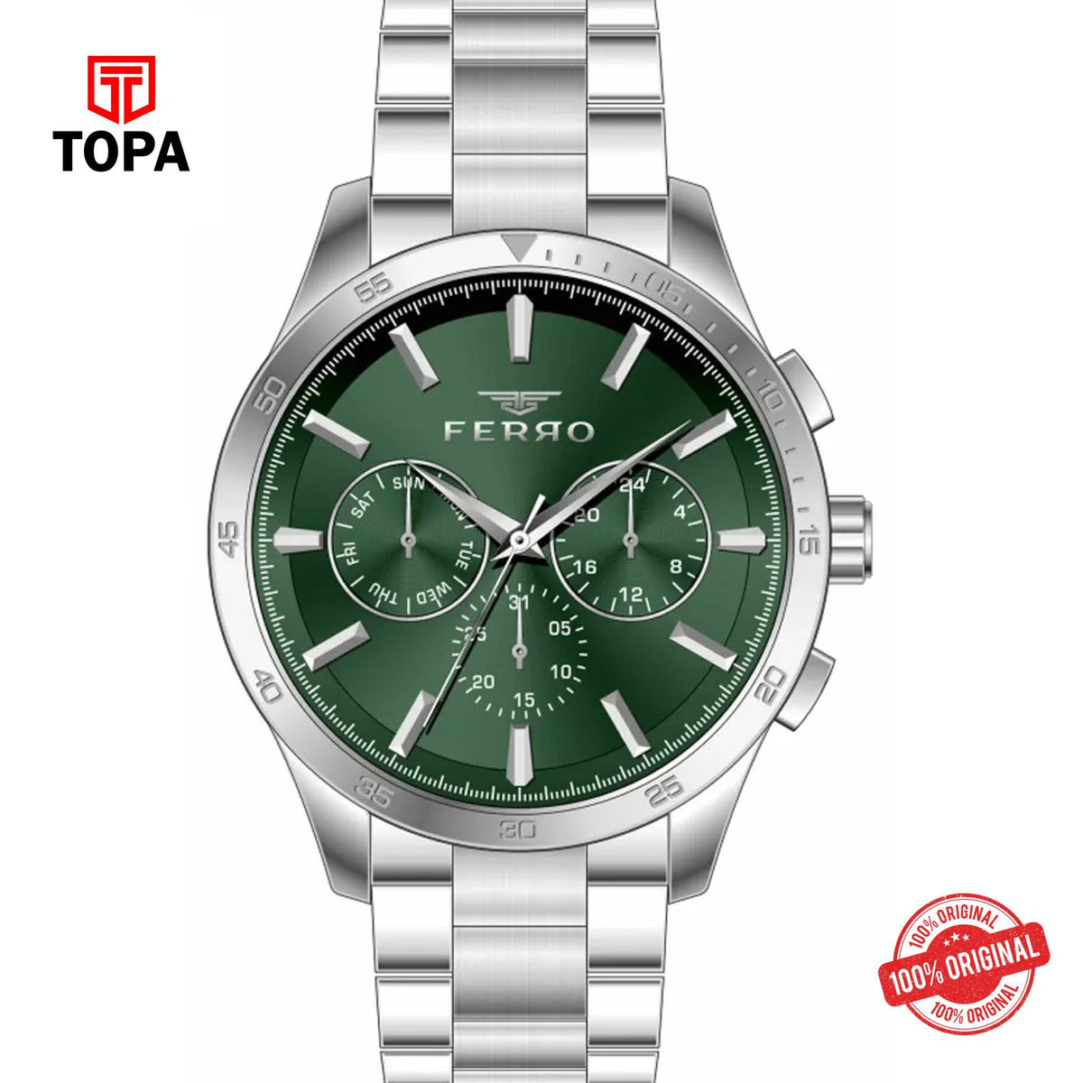 Topa Ferro-FM11382A-A6-Metal-Band-Men-Watch - Product Image 1