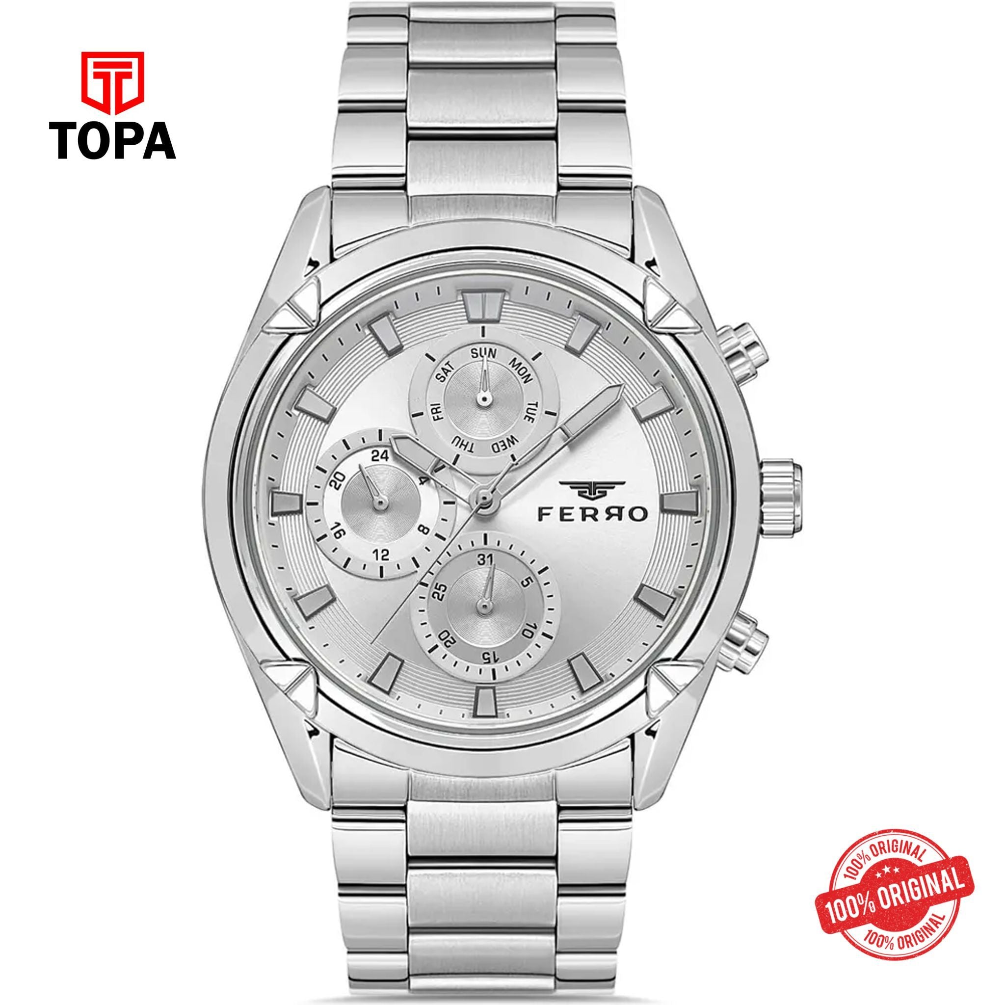 Topa Ferro-FM11388A-A-Metal-Band-Men-Watch - Product Image 1