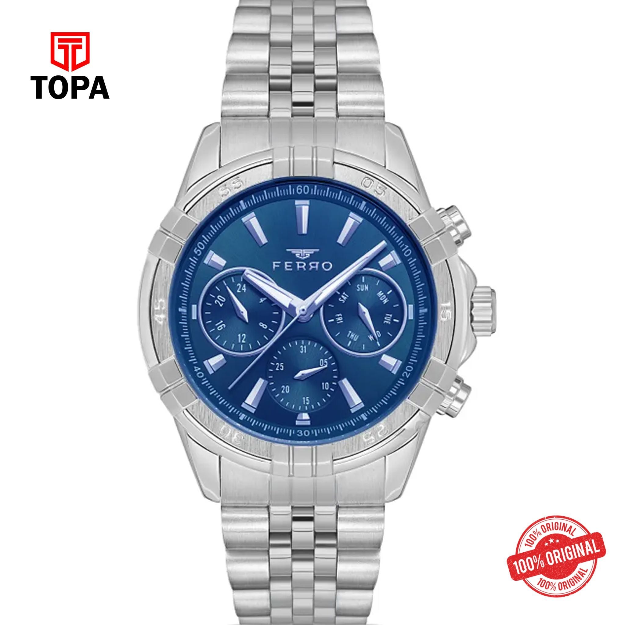 Topa Ferro-FM11389A-A3-Metal-Band-Men-Watch - Product Image 1