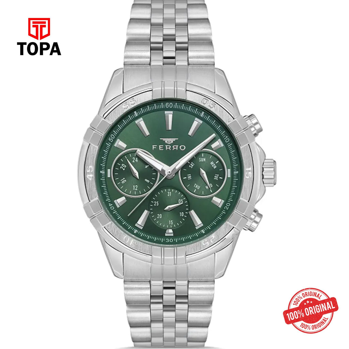 Topa Ferro-FM11389A-A6-Metal-Band-Men-Watch - Product Image 1