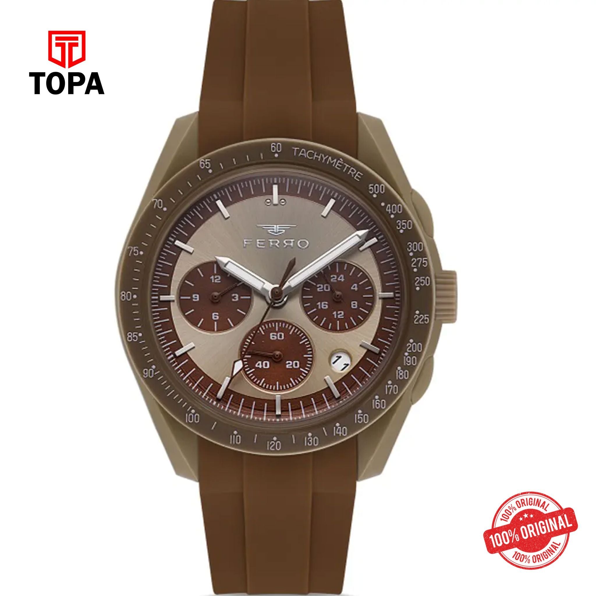 Topa Ferro-FM11401D-F6-Rubber-Band-Men-Watch - Product Image 1