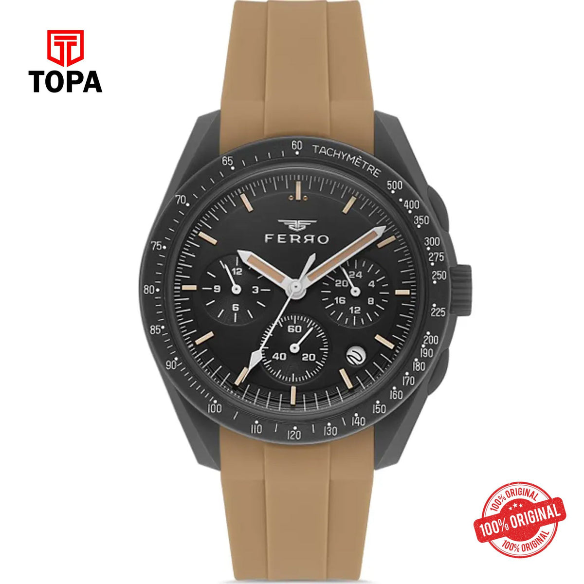 Topa Ferro-FM11401D-X-Rubber-Band-Men-Watch - Product Image 1