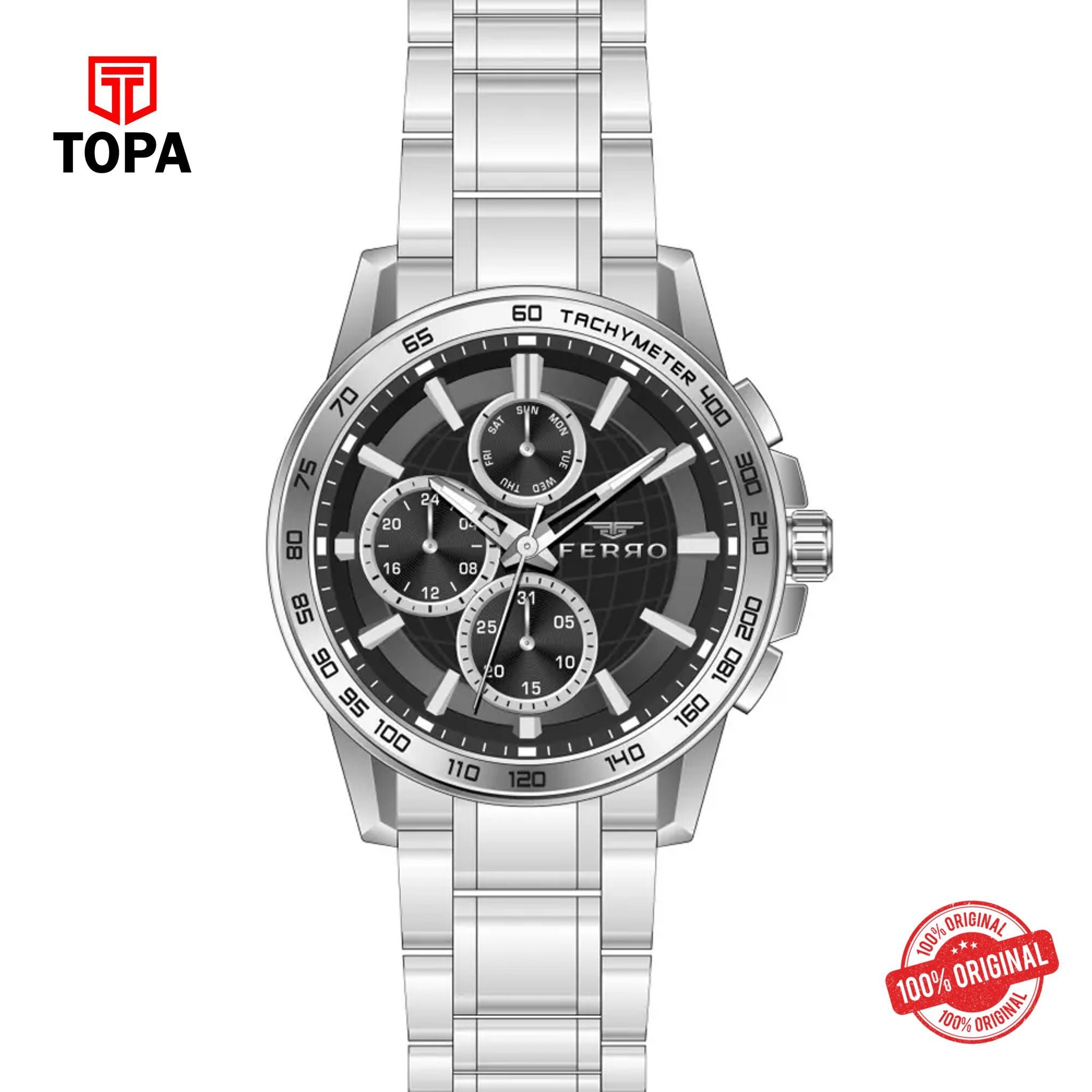 Topa Ferro-FM11441A-A2-Metal-Band-Men-Watch - Product Image 1