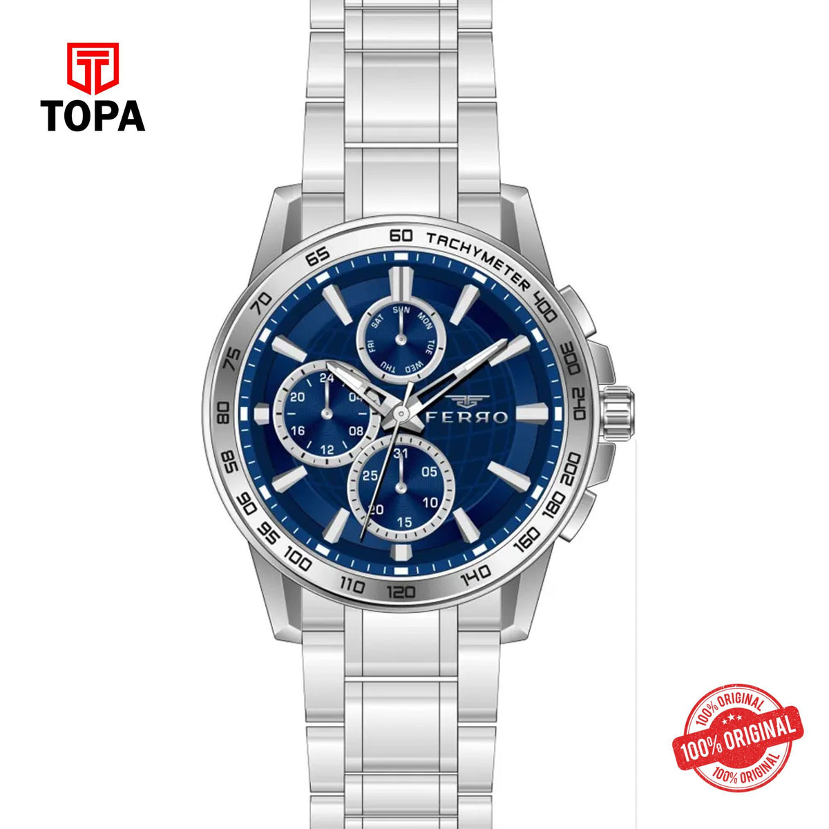 Topa Ferro-FM11441A-A3-Metal-Band-Men-Watch - Product Image 1