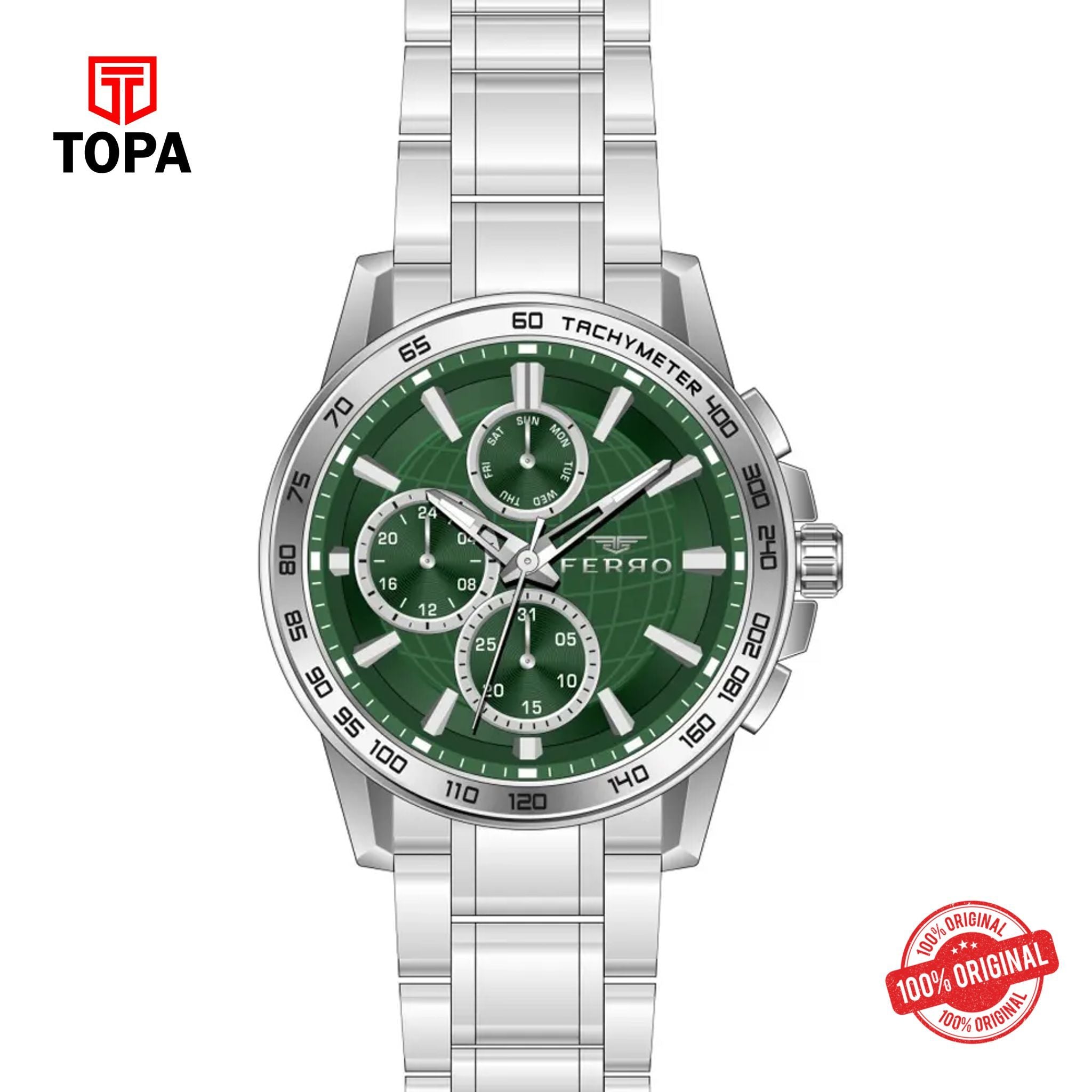 Topa Ferro-FM11441A-A6-Metal-Band-Men-Watch - Product Image 1