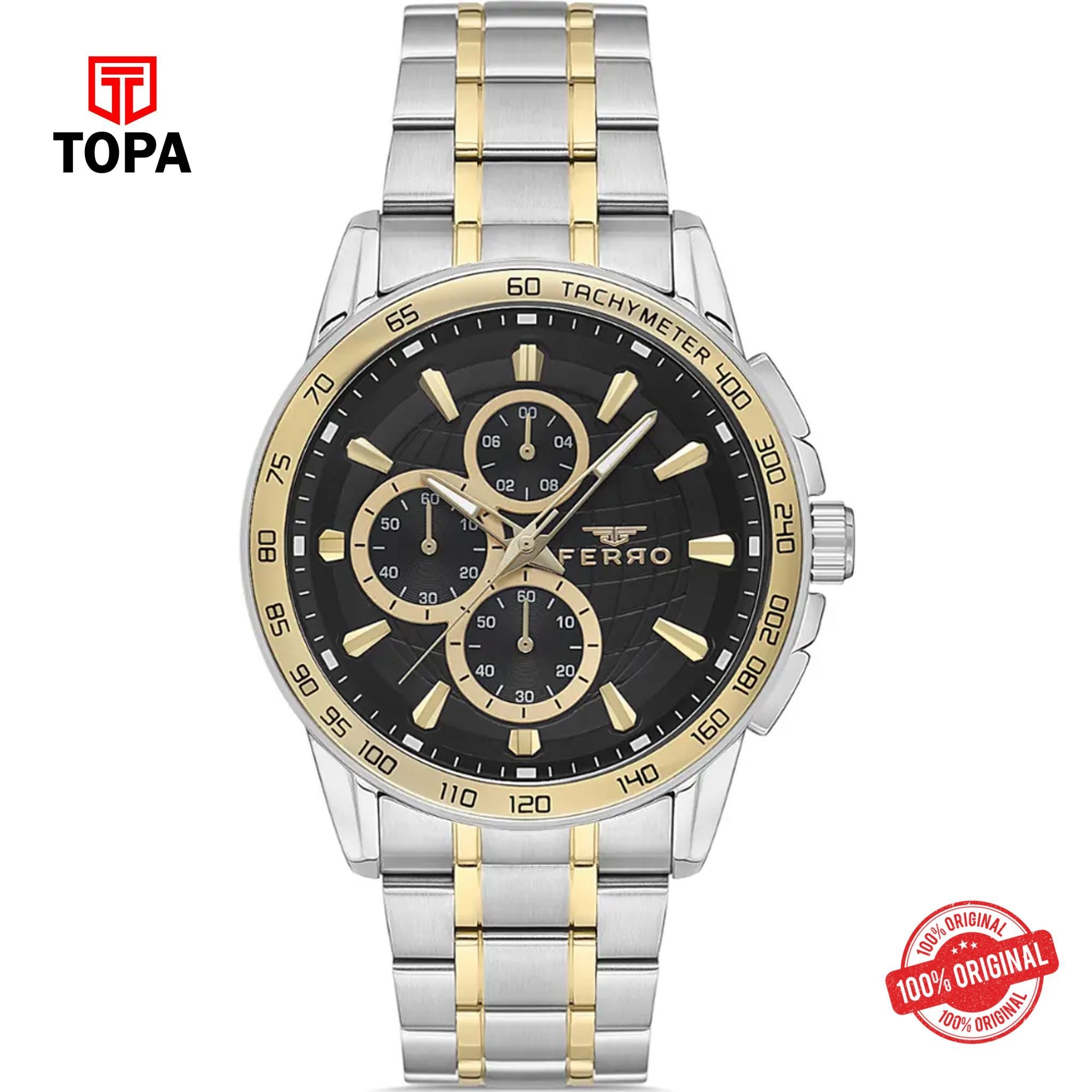 Topa Ferro-FM11441A-D2-Metal-Band-Men-Watch - Product Image 1