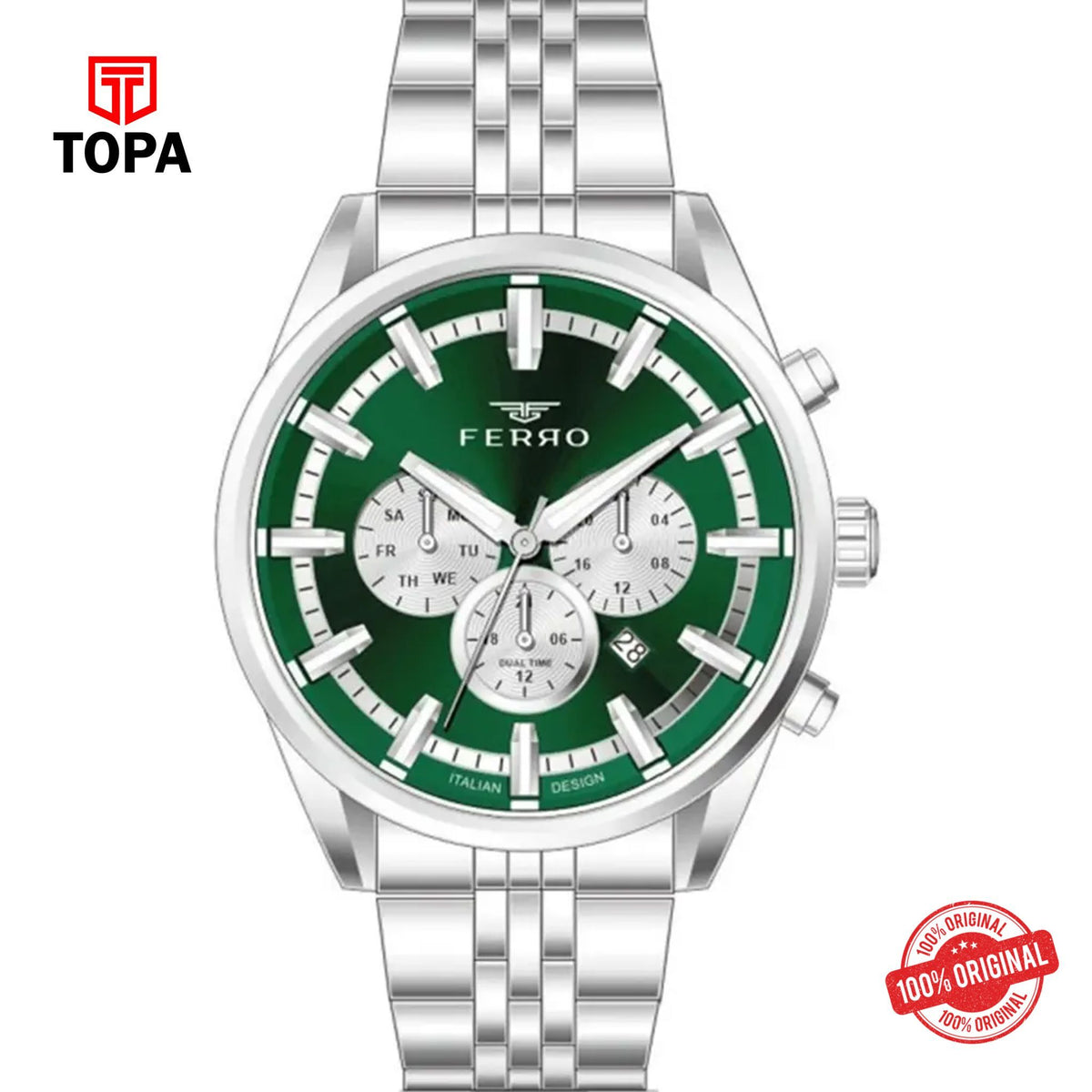 Topa Ferro-FM11507A-A6-Metal-Band-Men-Watch - Product Image 1