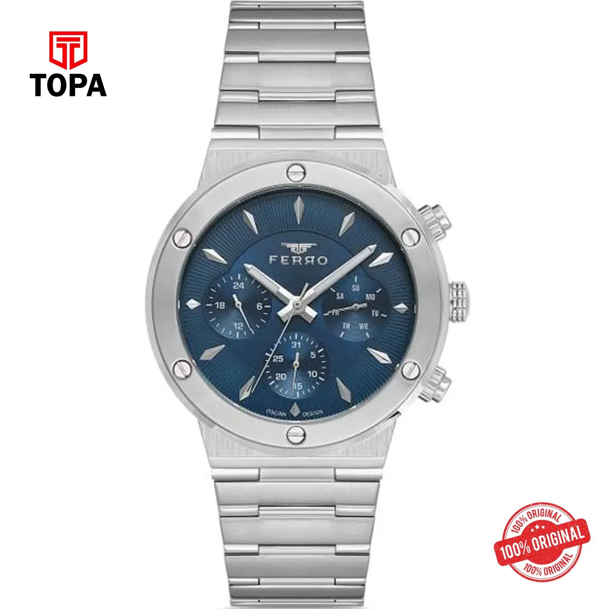 Topa Ferro-FM11521A-A3-Metal-Band-Men-Watch - Product Image 1