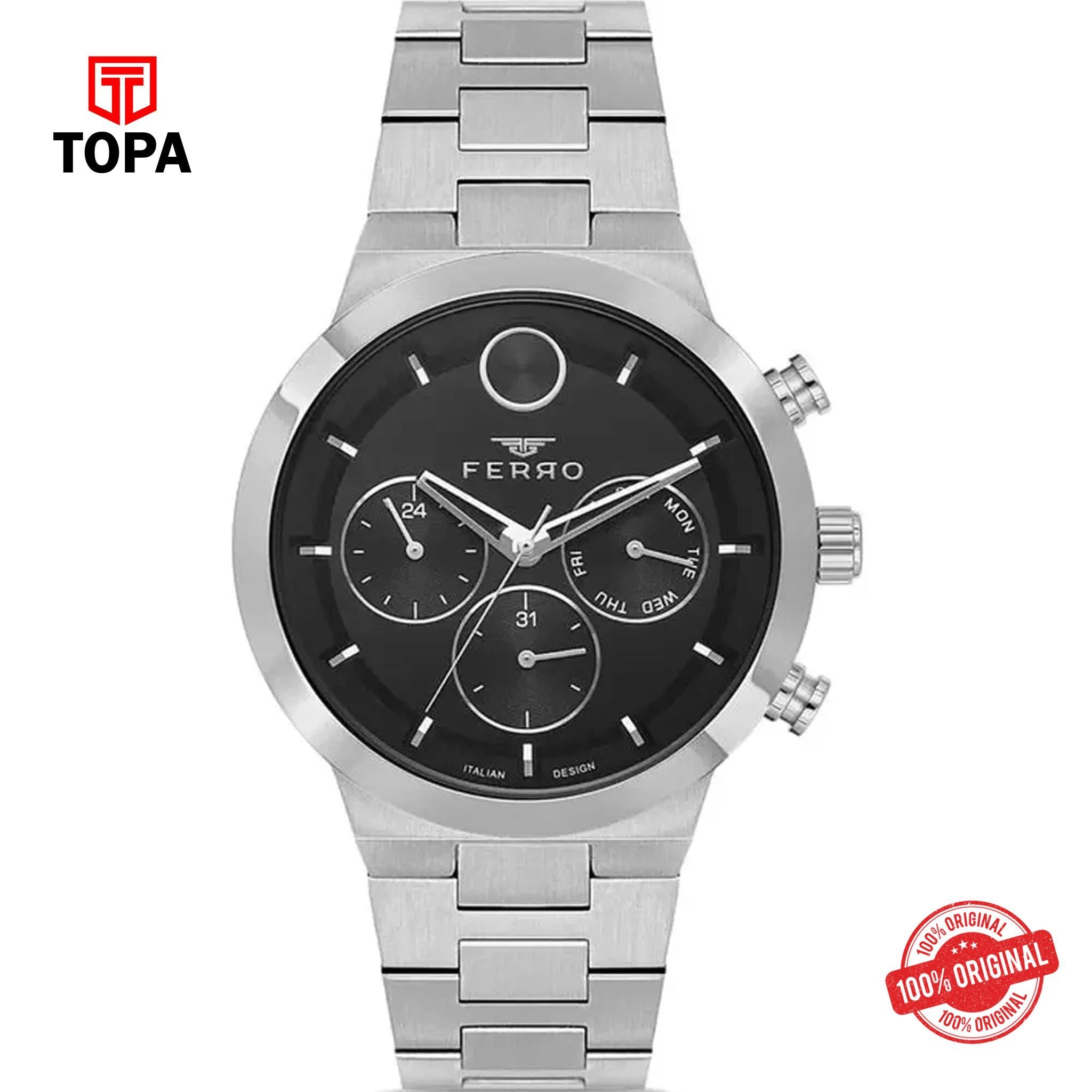 Topa Ferro-FM11568A-A2-Metal-Band-Men-Watch - Product Image 1