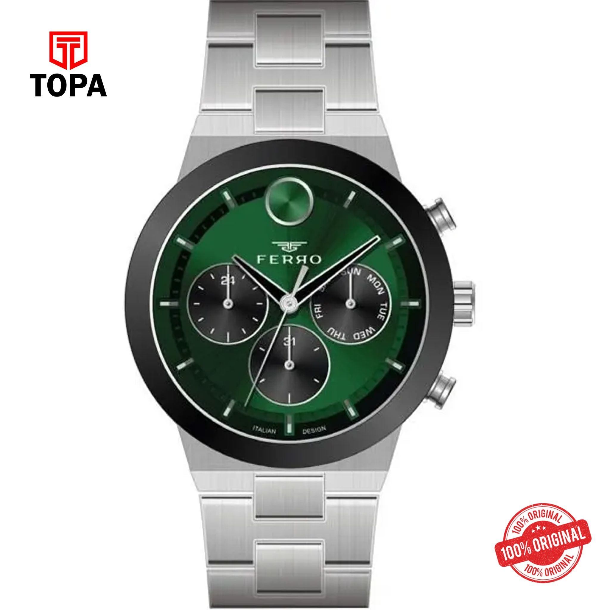 Topa Ferro-FM11568A-J6-Metal-Band-Men-Watch - Product Image 1