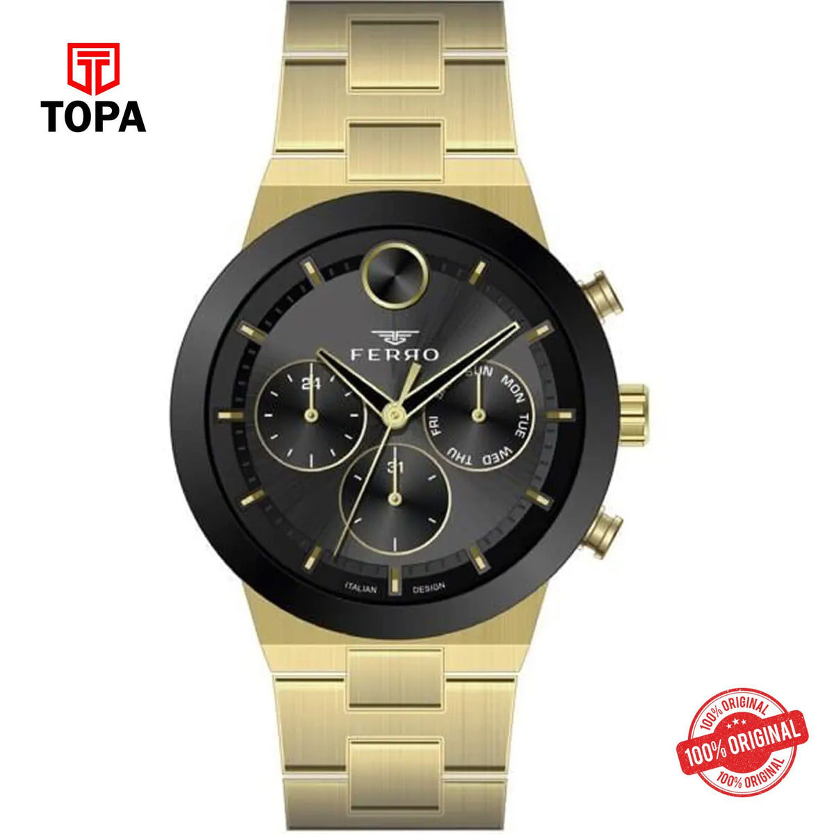 Topa Ferro-FM11568A-N2-Metal-Band-Men-Watch - Product Image 1