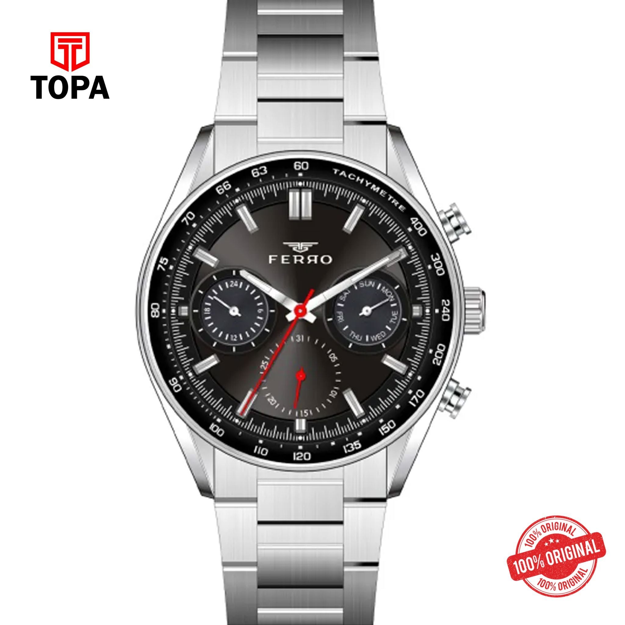 Topa Ferro-FM11588A-A2-Metal-Band-Men-Watch - Product Image 1