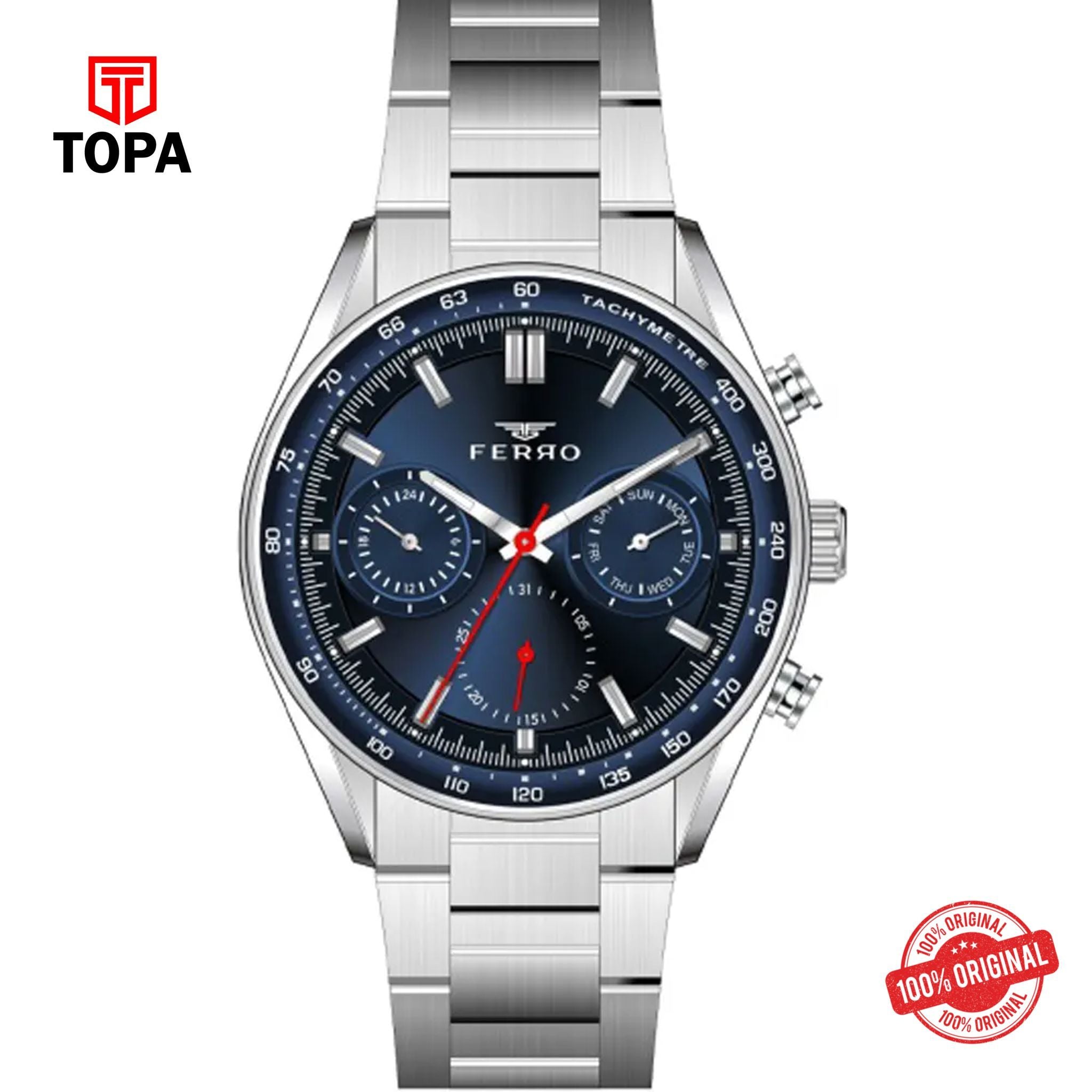 Topa Ferro-FM11588A-A3-Metal-Band-Men-Watch - Product Image 1