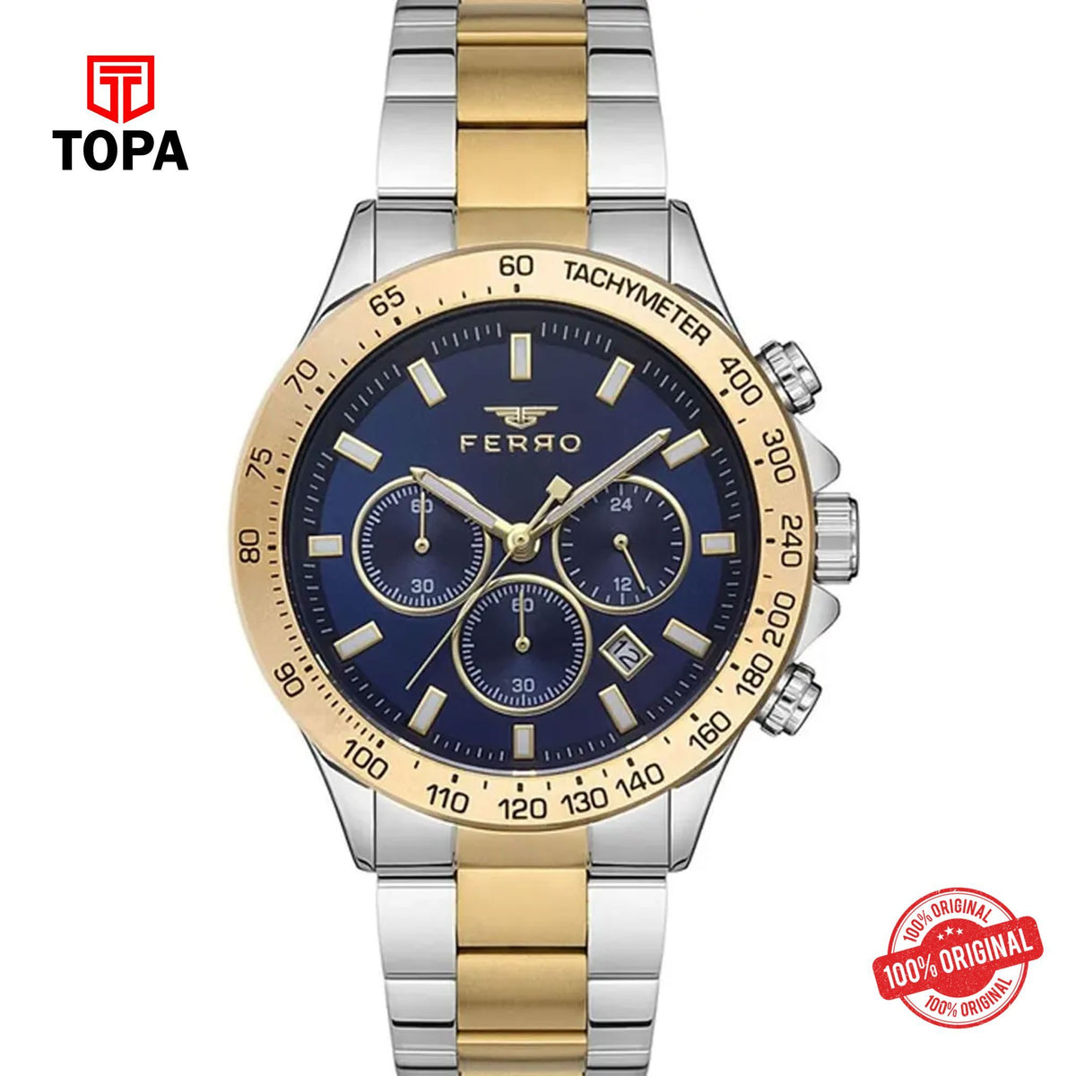 Topa Ferro-FM11913A-D3-Metal-Band-Men-Watch - Product Image 1