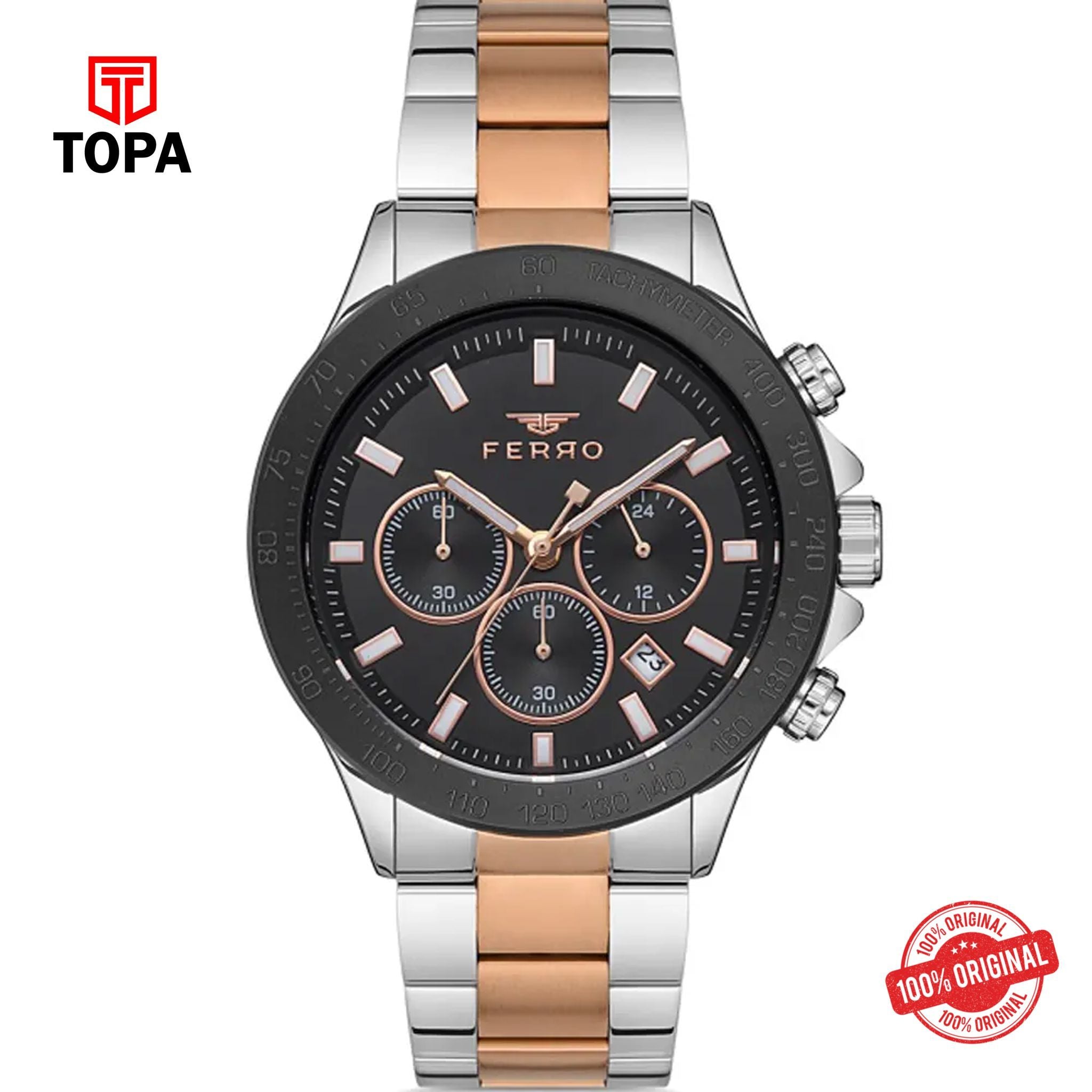 Topa Ferro-FM11913A-E2-Metal-Band-Men-Watch - Product Image 1
