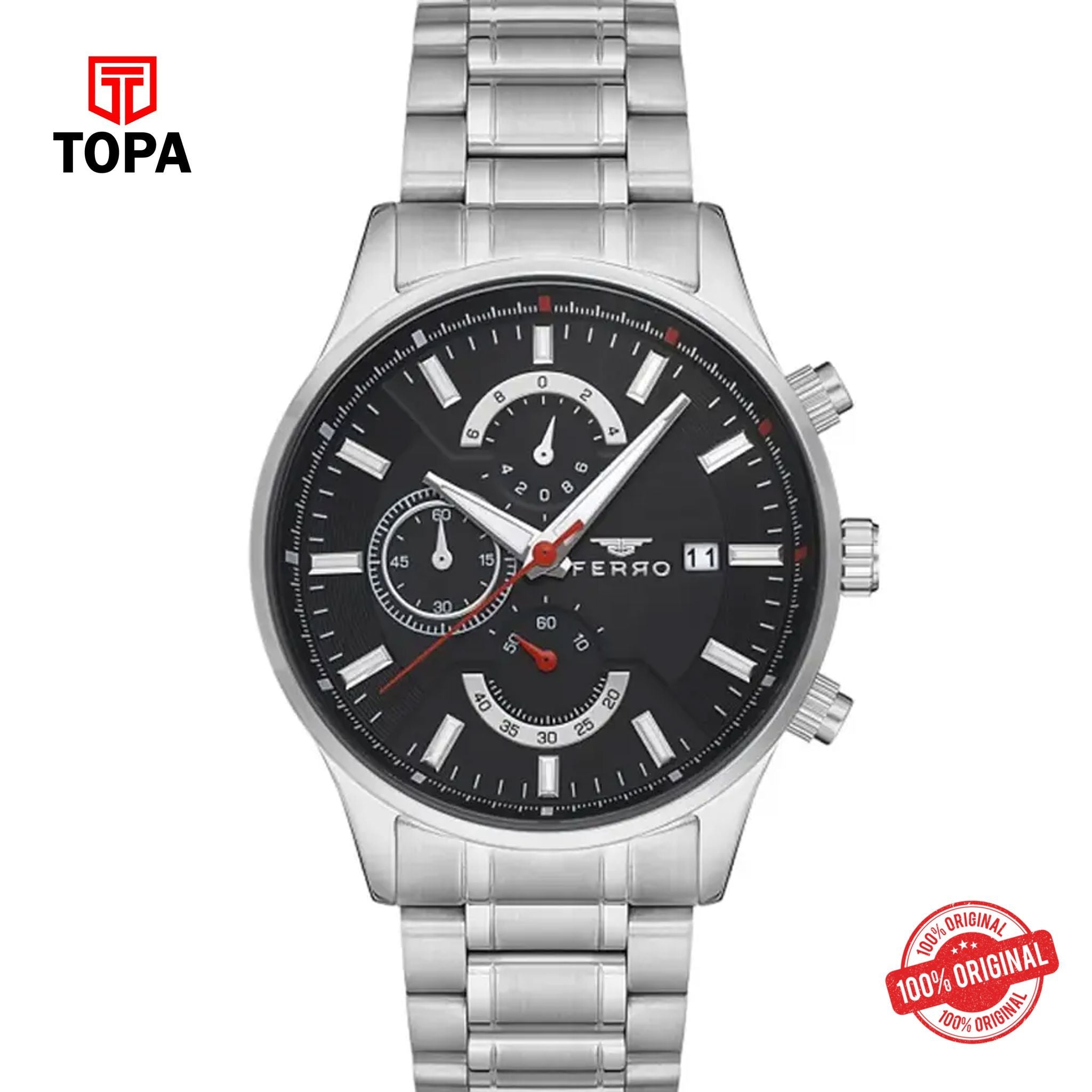 Topa Ferro-FM11915A-A2-Metal-Band-Men-Watch - Product Image 1