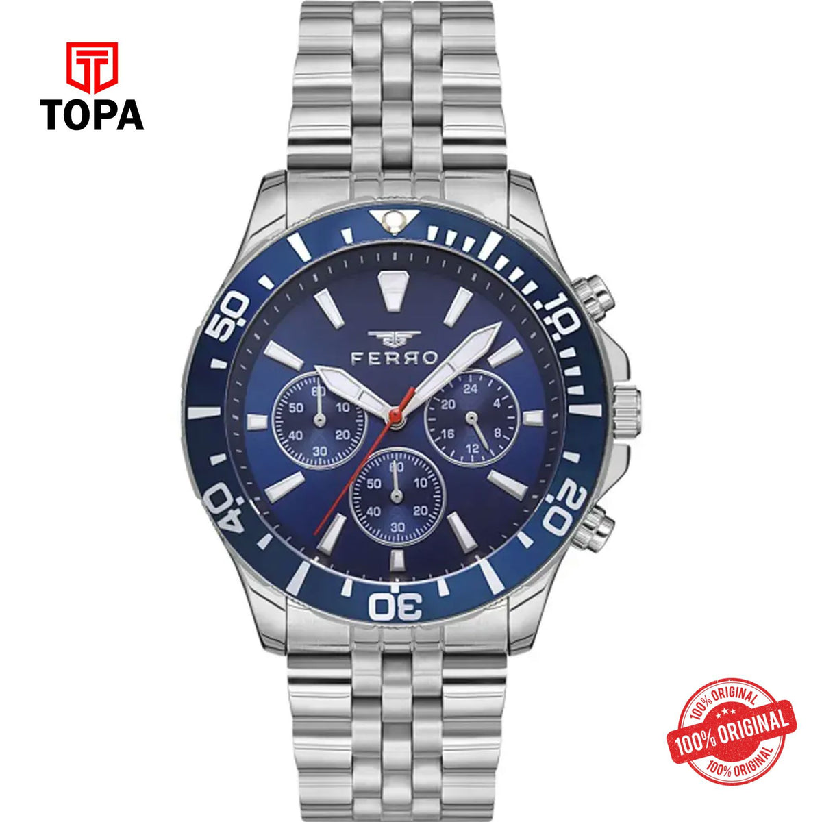 Topa Ferro-FM11921A-A3-Metal-Band-Men-Watch - Product Image 1