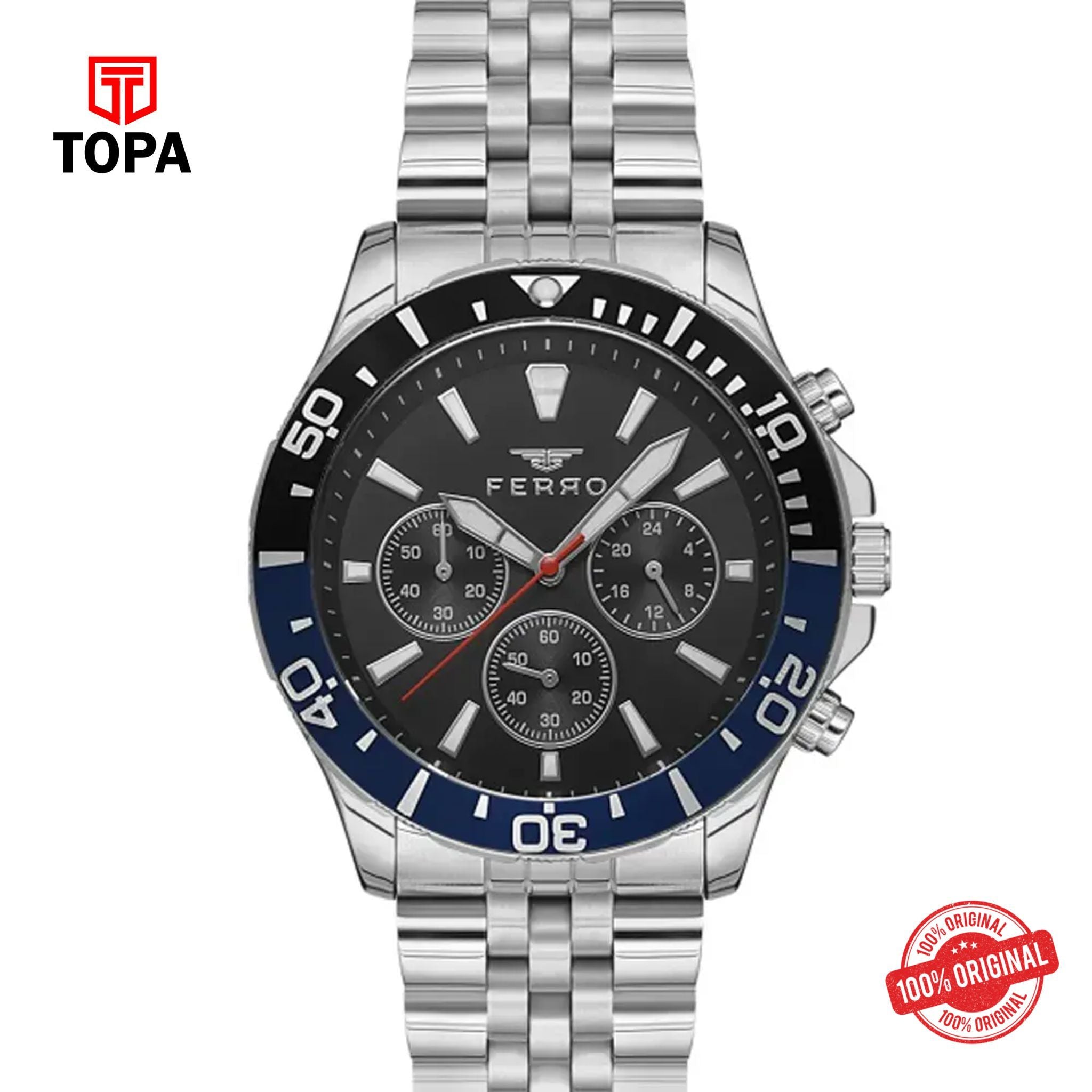 Topa Ferro-FM11921A-A7-Metal-Band-Men-Watch - Product Image 1