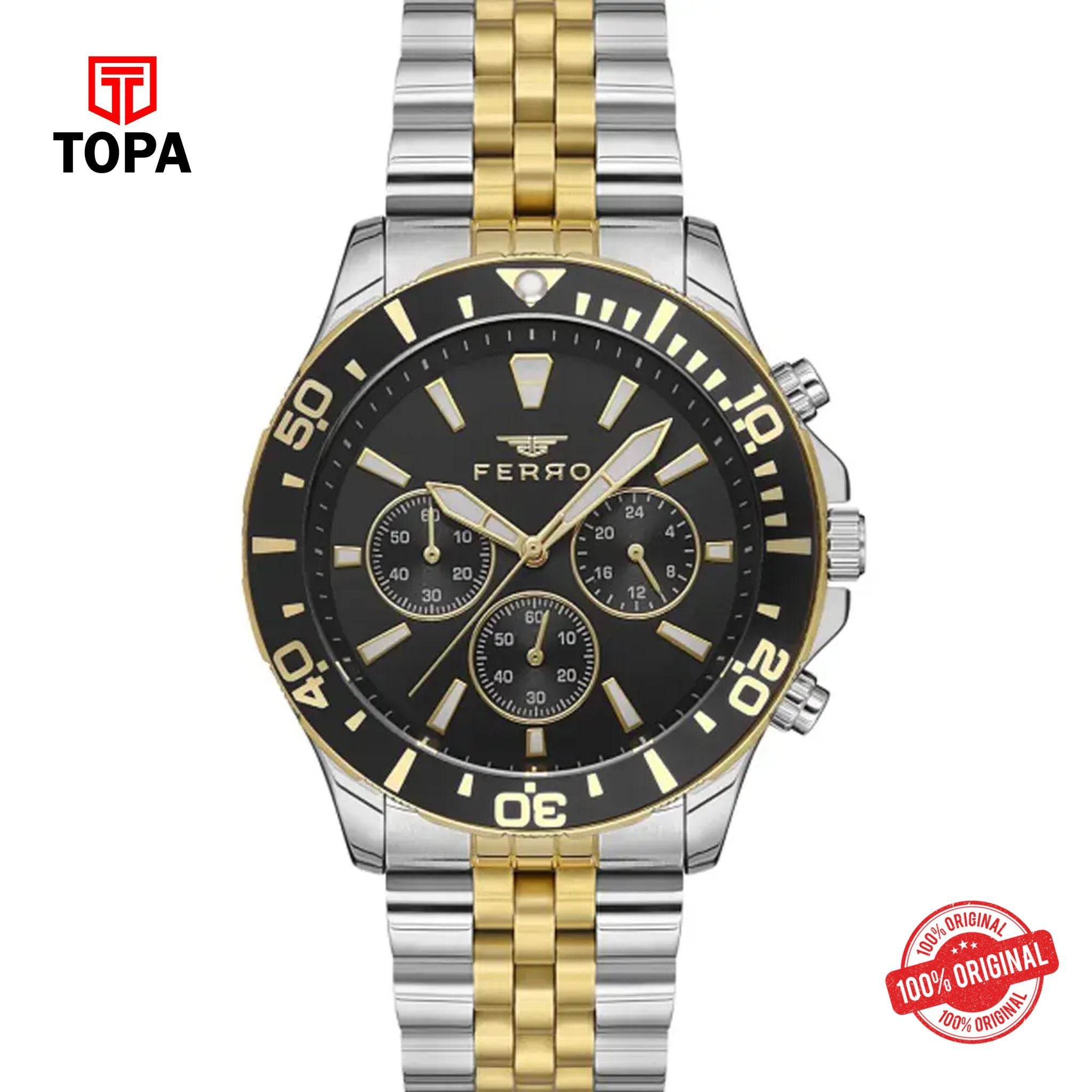 Topa Ferro-FM11921A-D2-Metal-Band-Men-Watch - Product Image 1