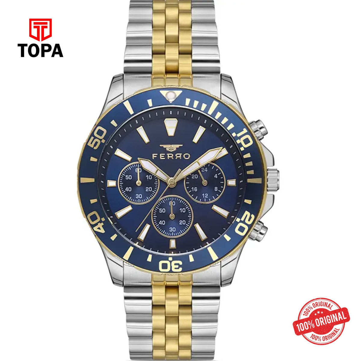 Topa Ferro-FM11921A-D3-Metal-Band-Men-Watch - Product Image 1