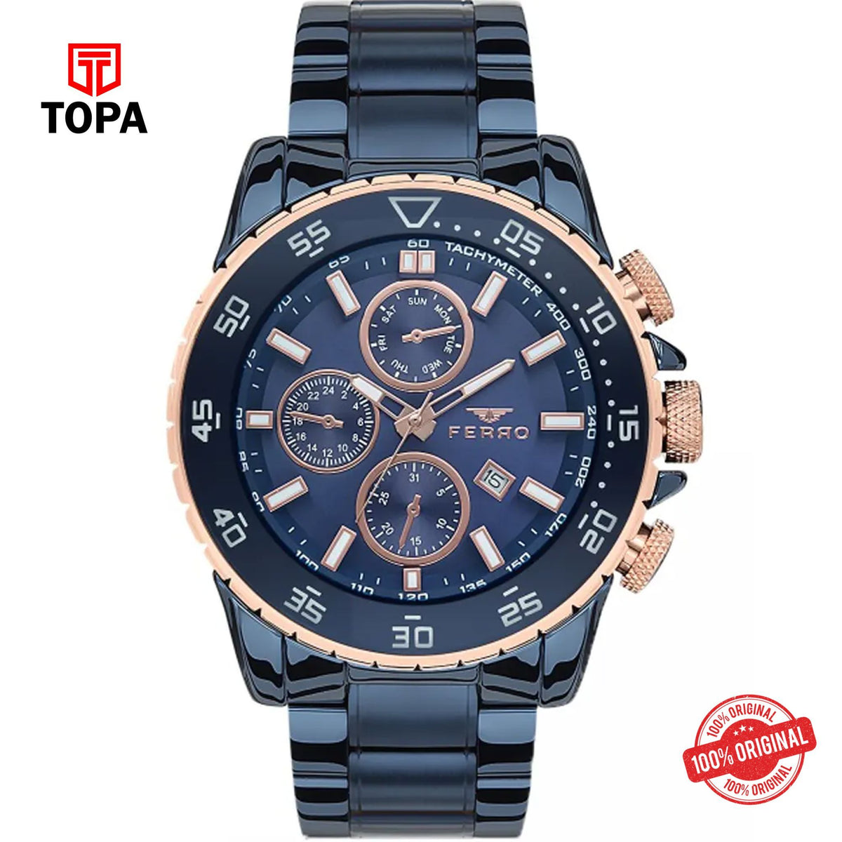 Topa Ferro-FM1542A-T-Metal-Band-Men-Watch - Product Image 1