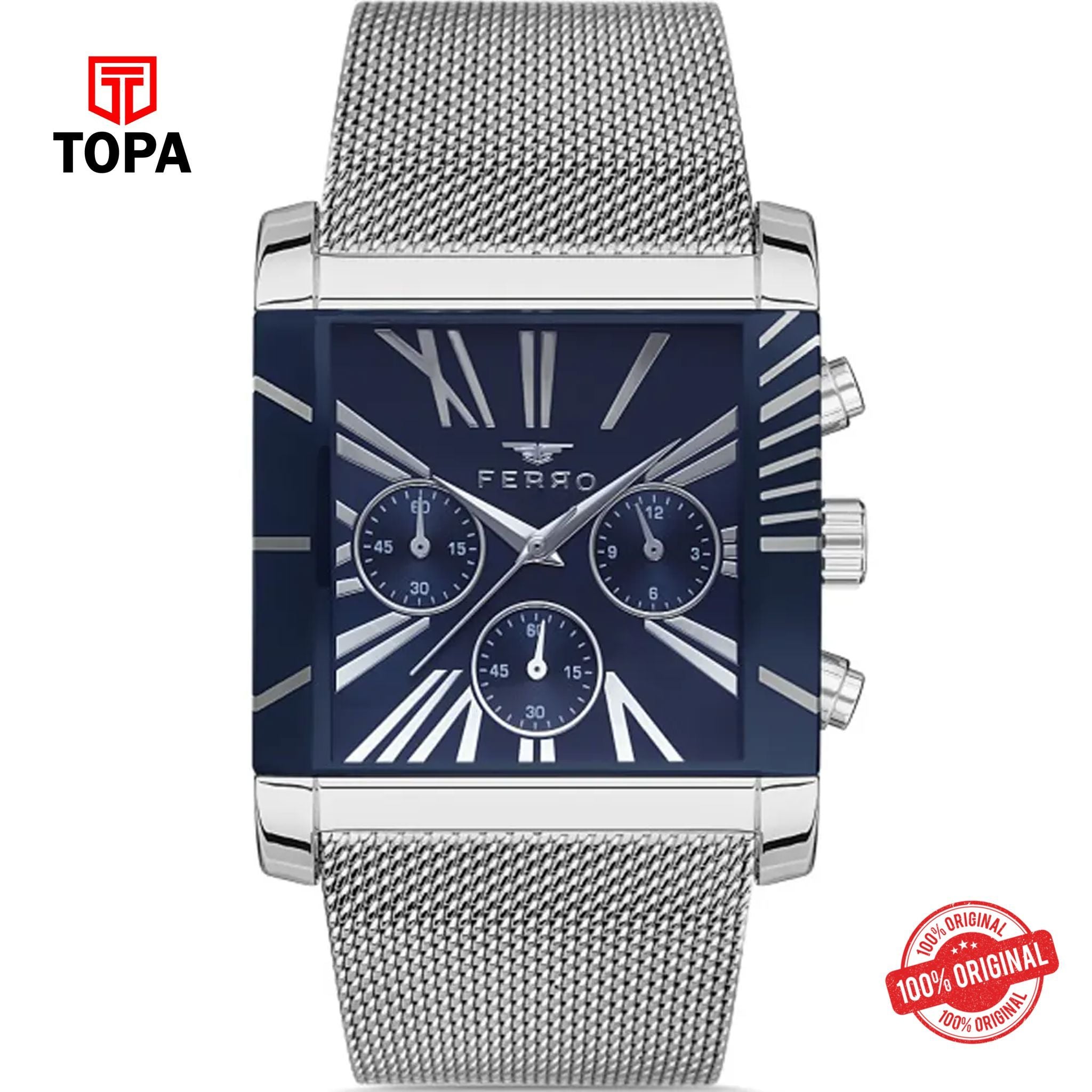 Topa Ferro-FM21292C-A3-Mesh-Band-Men-Watch - Product Image 1
