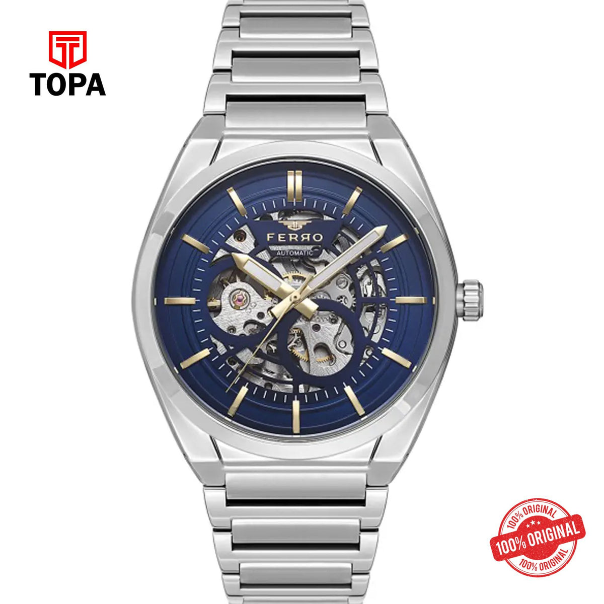 Topa Ferro-FM31394A-A3-Metal-Band-Men-Watch - Product Image 1