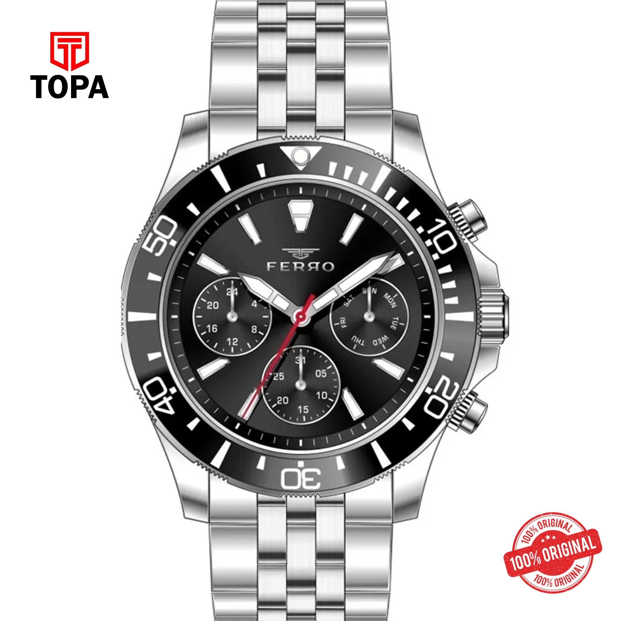 Topa Ferro-FM31921A-A2-Metal-Band-Men-Watch - Product Image 1