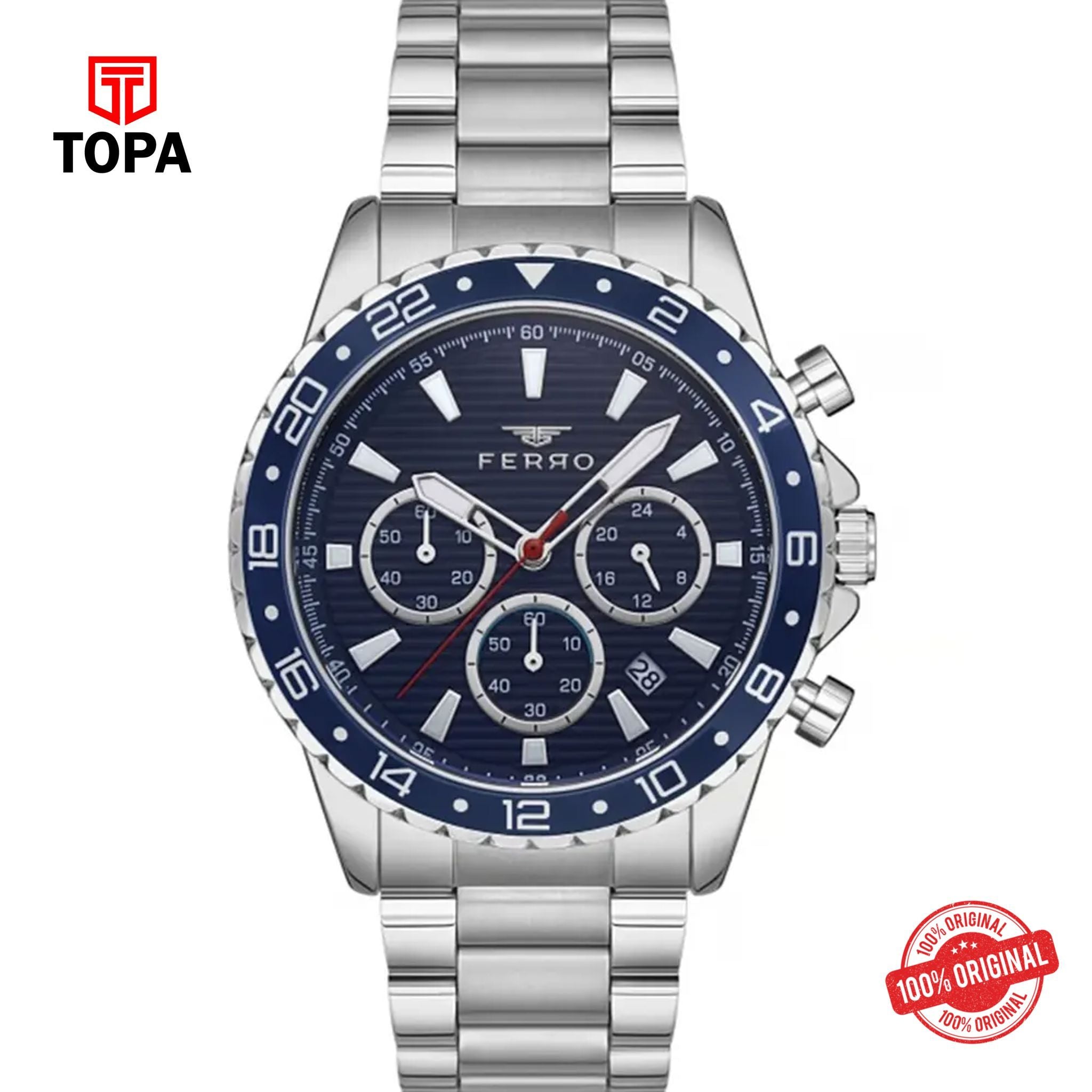 Topa Ferro-FM31927A-A3-Metal-Band-Men-Watch - Product Image 1