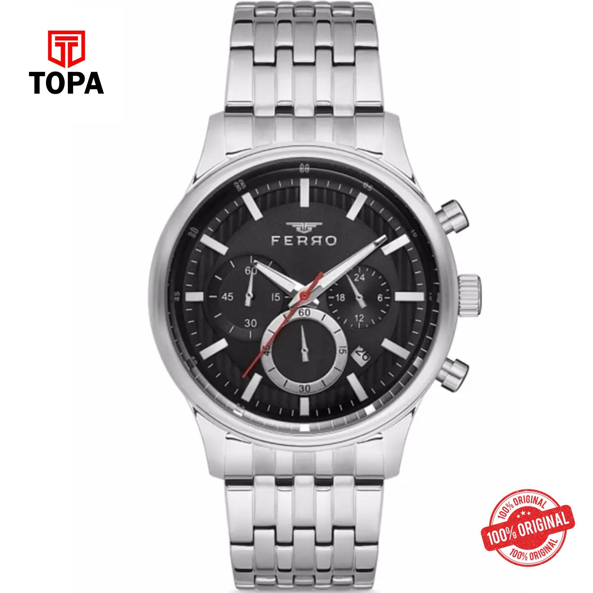 Topa Ferro-FM40089A-01-Metal-Band-Men-Watch - Product Image 1