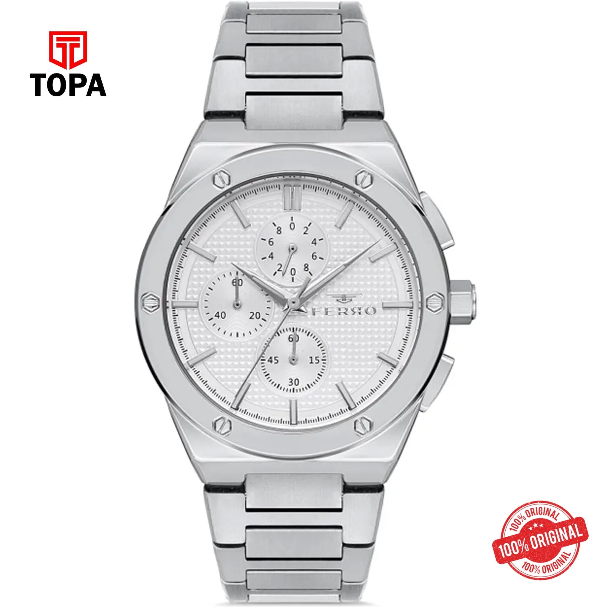 Topa Ferro-FM40102A-A-Metal-Band-Men-Watch - Product Image 1