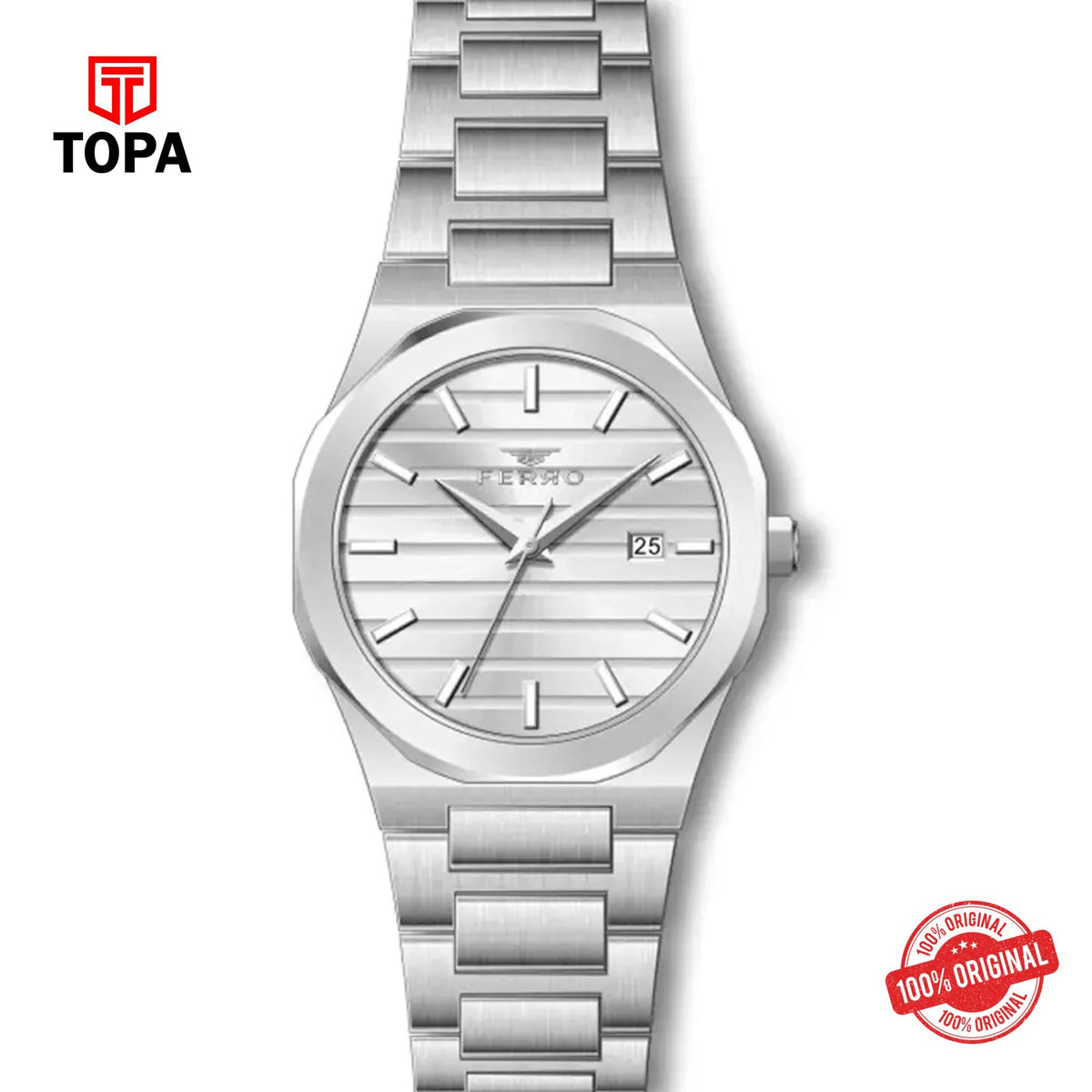 Topa Ferro-FM40105A-A-Metal-Band-Men-Watch - Product Image 1