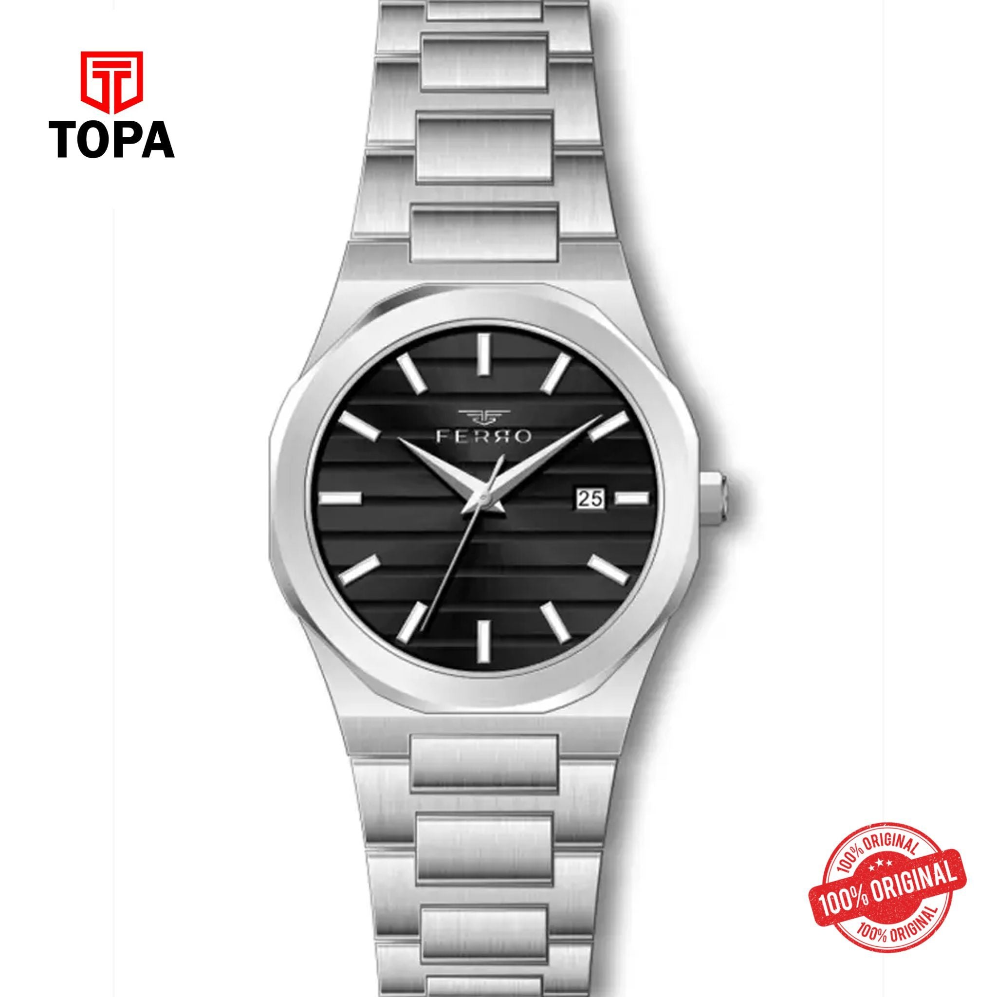 Topa Ferro-FM40105A-A2-Metal-Band-Men-Watch - Product Image 1