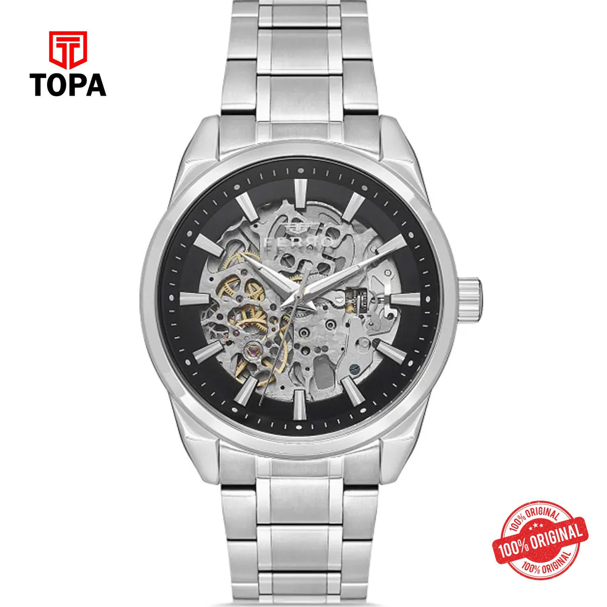 Topa Ferro-FM40106A-A2-Metal-Band-Men-Watch - Product Image 1