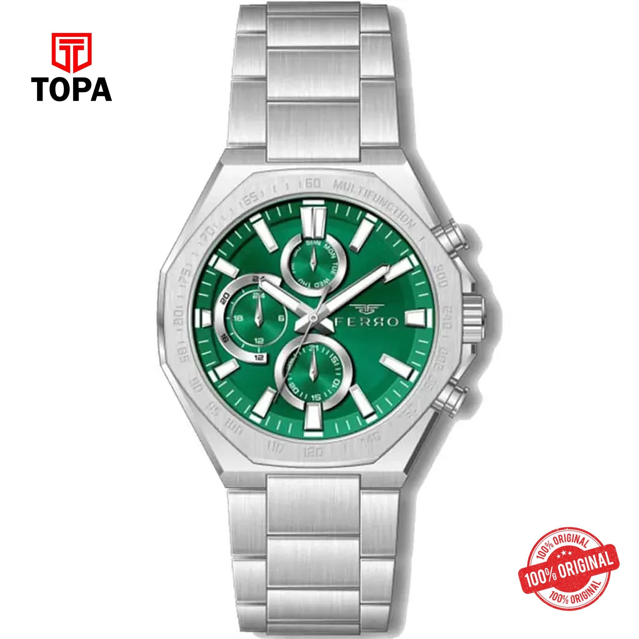 Topa Ferro-FM40110A-A6-Metal-Band-Men-Watch - Product Image 1
