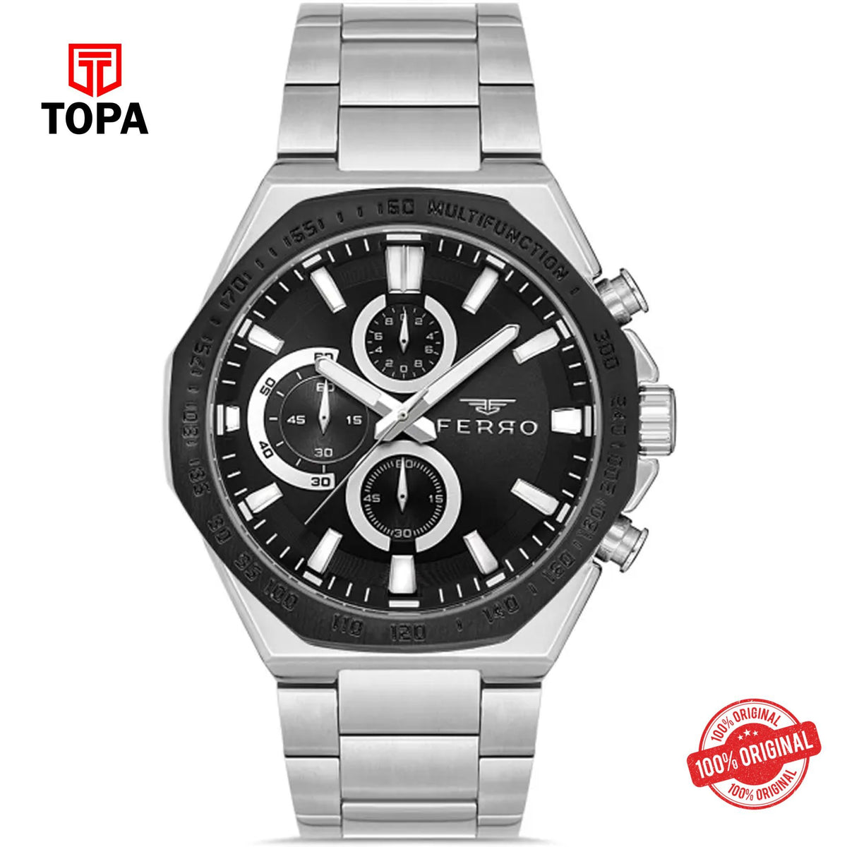 Topa Ferro-FM40110A-J2-Metal-Band-Men-Watch - Product Image 1