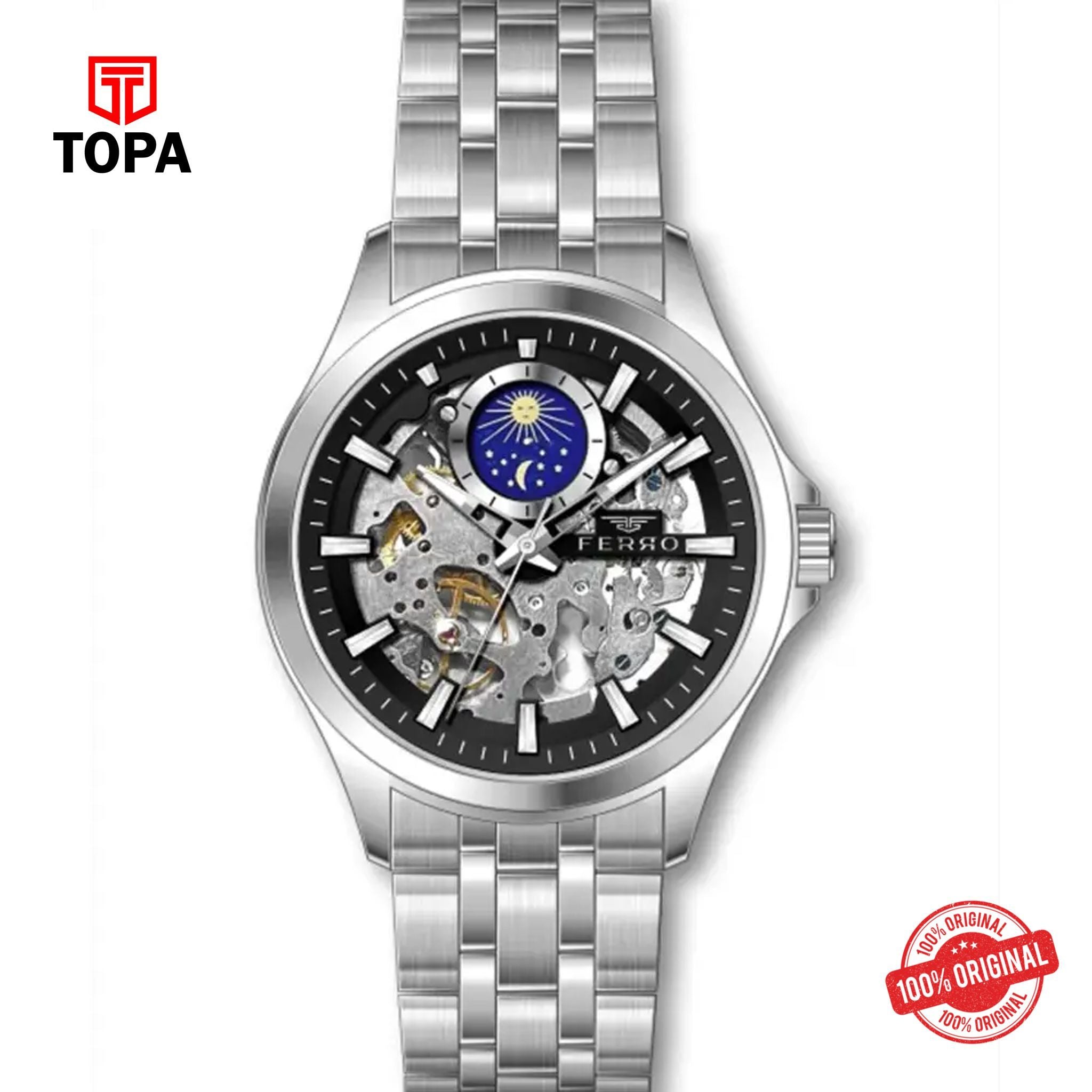 Topa Ferro-FM40111A-A2-Metal-Band-Men-Watch - Product Image 1