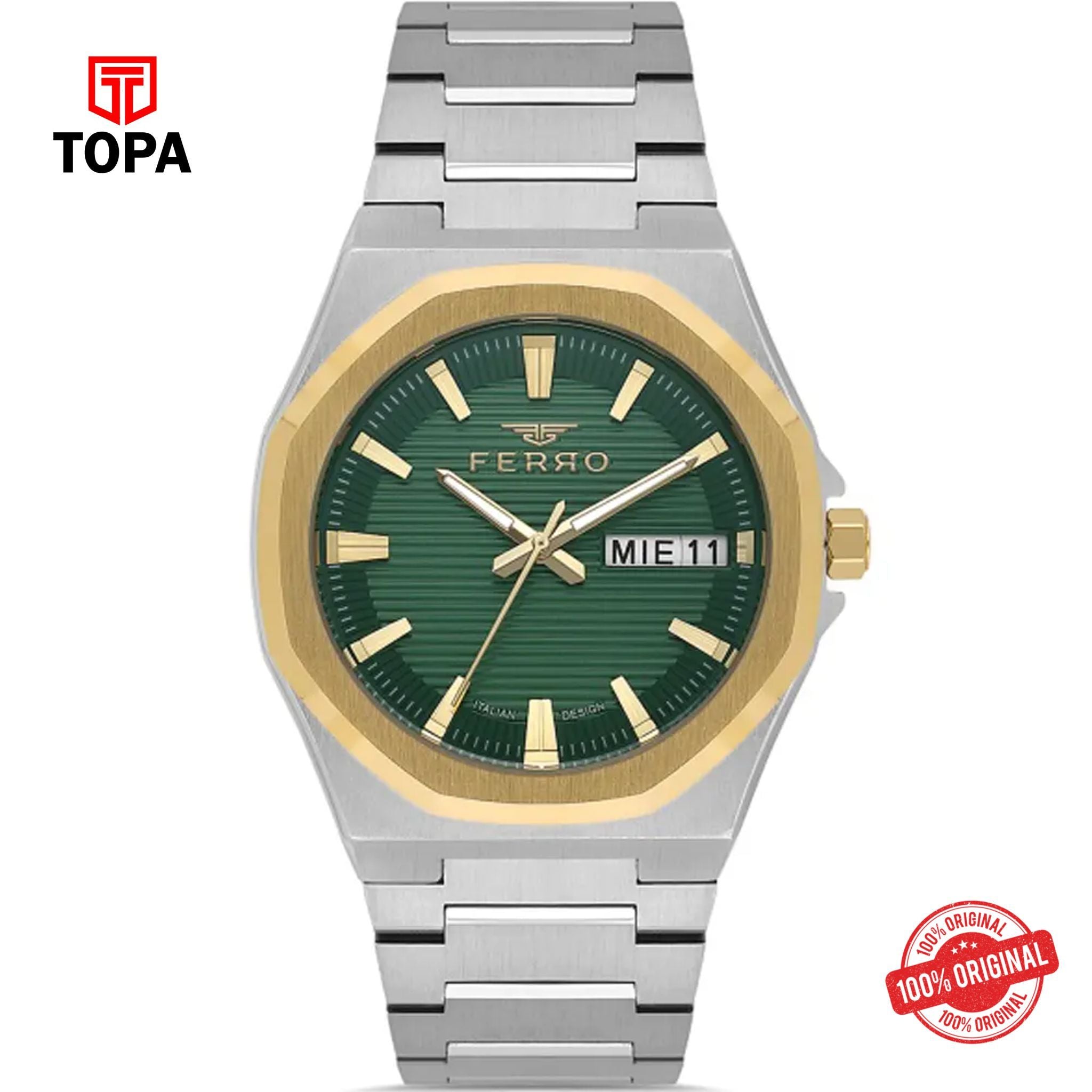 Topa Ferro-FM40136A-D6-Metal-Band-Men-Watch - Product Image 1