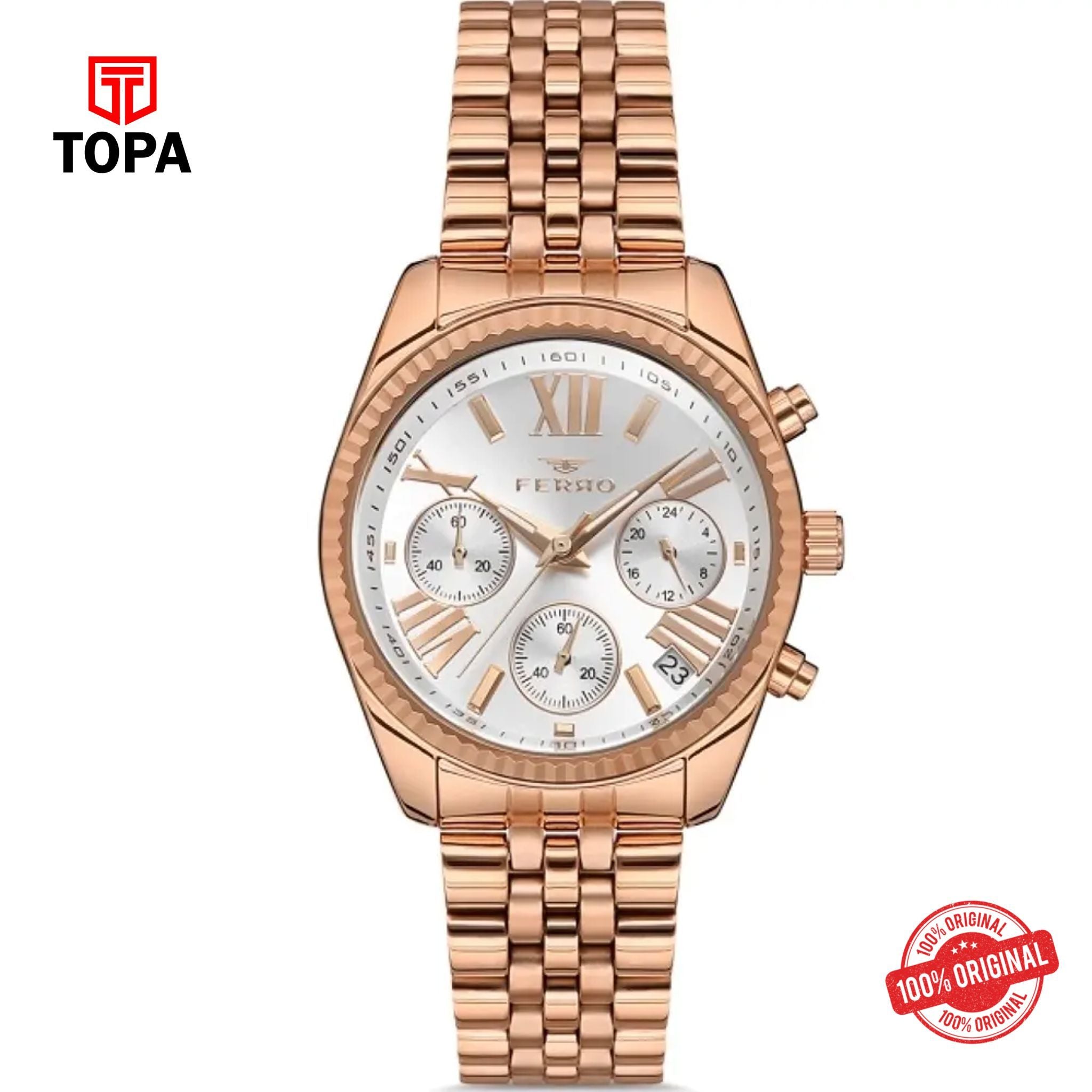 Topa Ferro-FM41172A-C-Metal-Band-Women-Watch - Product Image 1