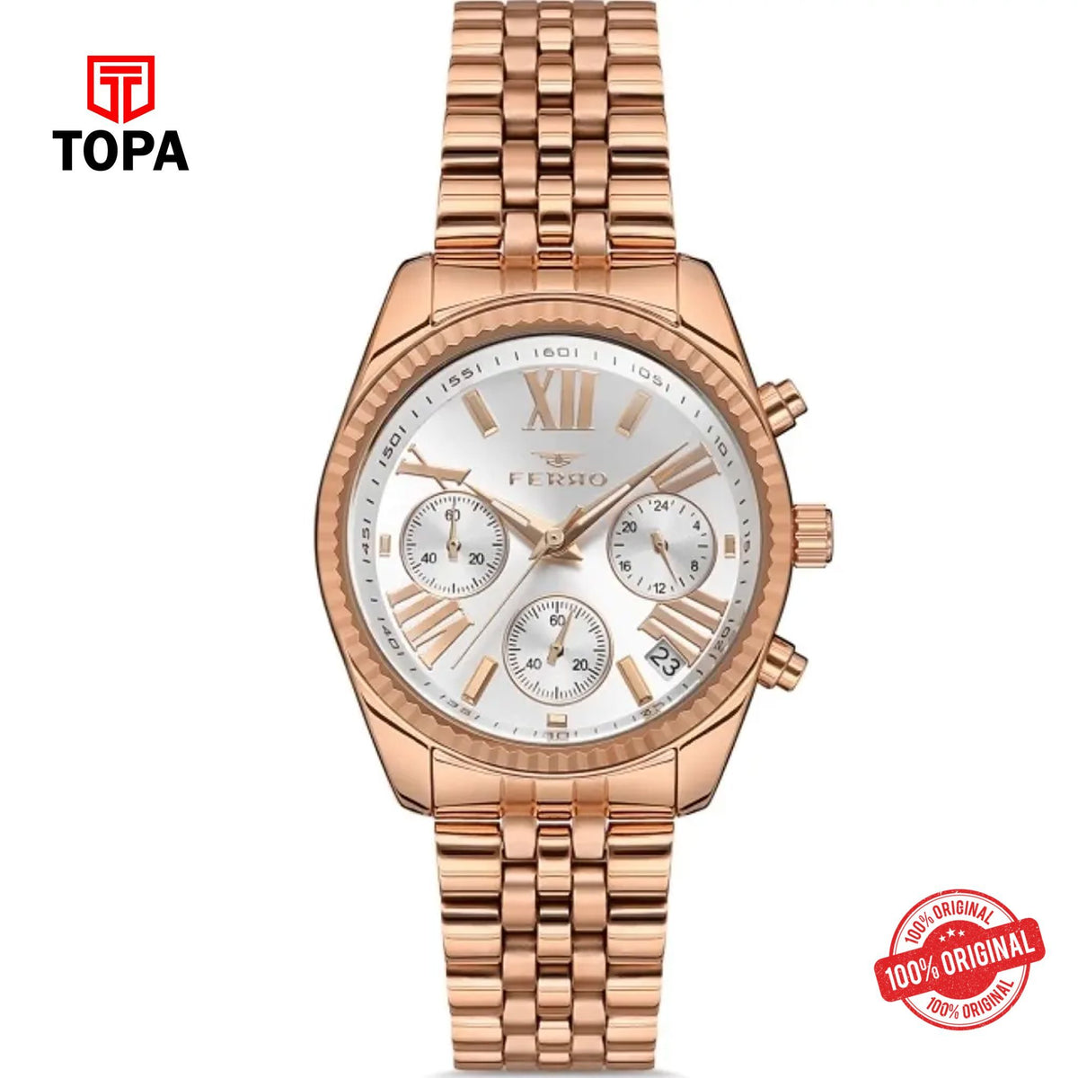 Topa Ferro-FM41172A-C-Metal-Band-Women-Watch - Product Image 1