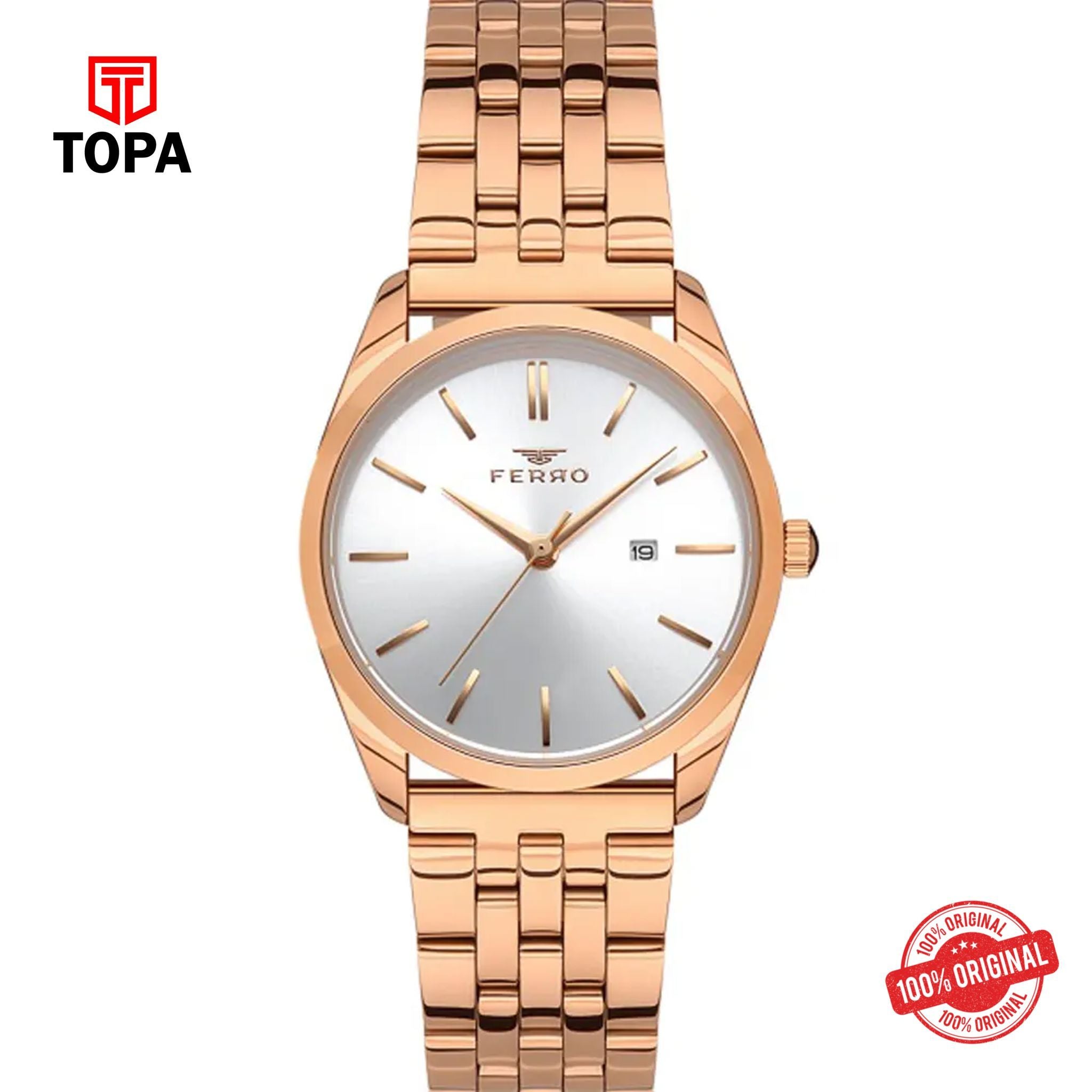 Topa Ferrro-FL21231A-C-Metal-Band-Women-Watch - Product Image 1