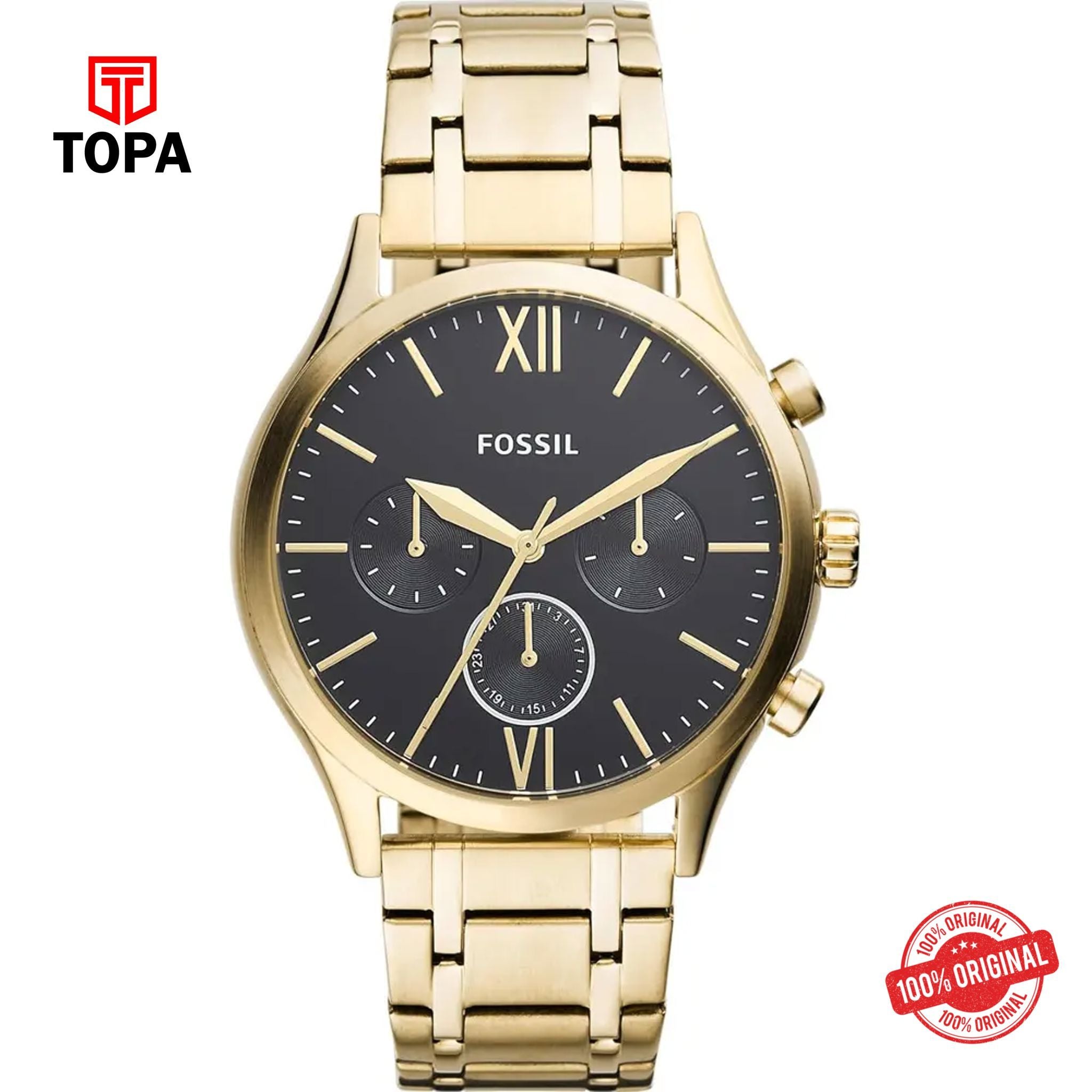 Topa Fossil-BQ-2366-Fenmore-Metal-Band-Men-Watch - Product Image 1