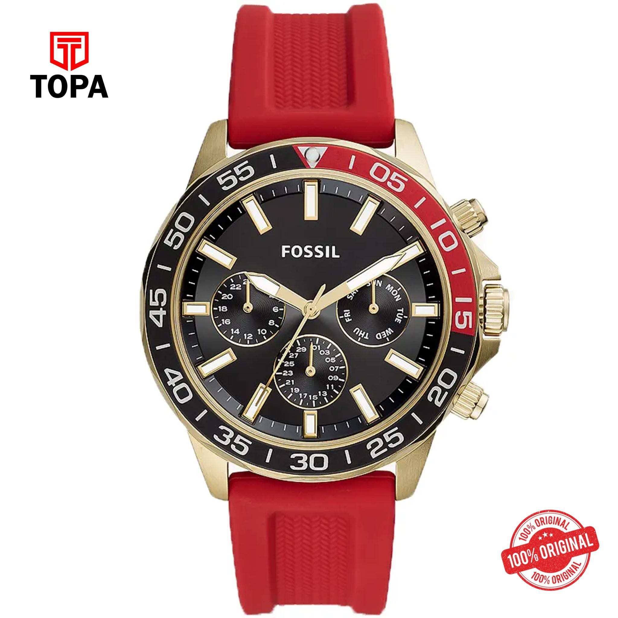 Topa Fossil-BQ-2499-Bannon-Rubber-Band-Men-Watch - Product Image 1
