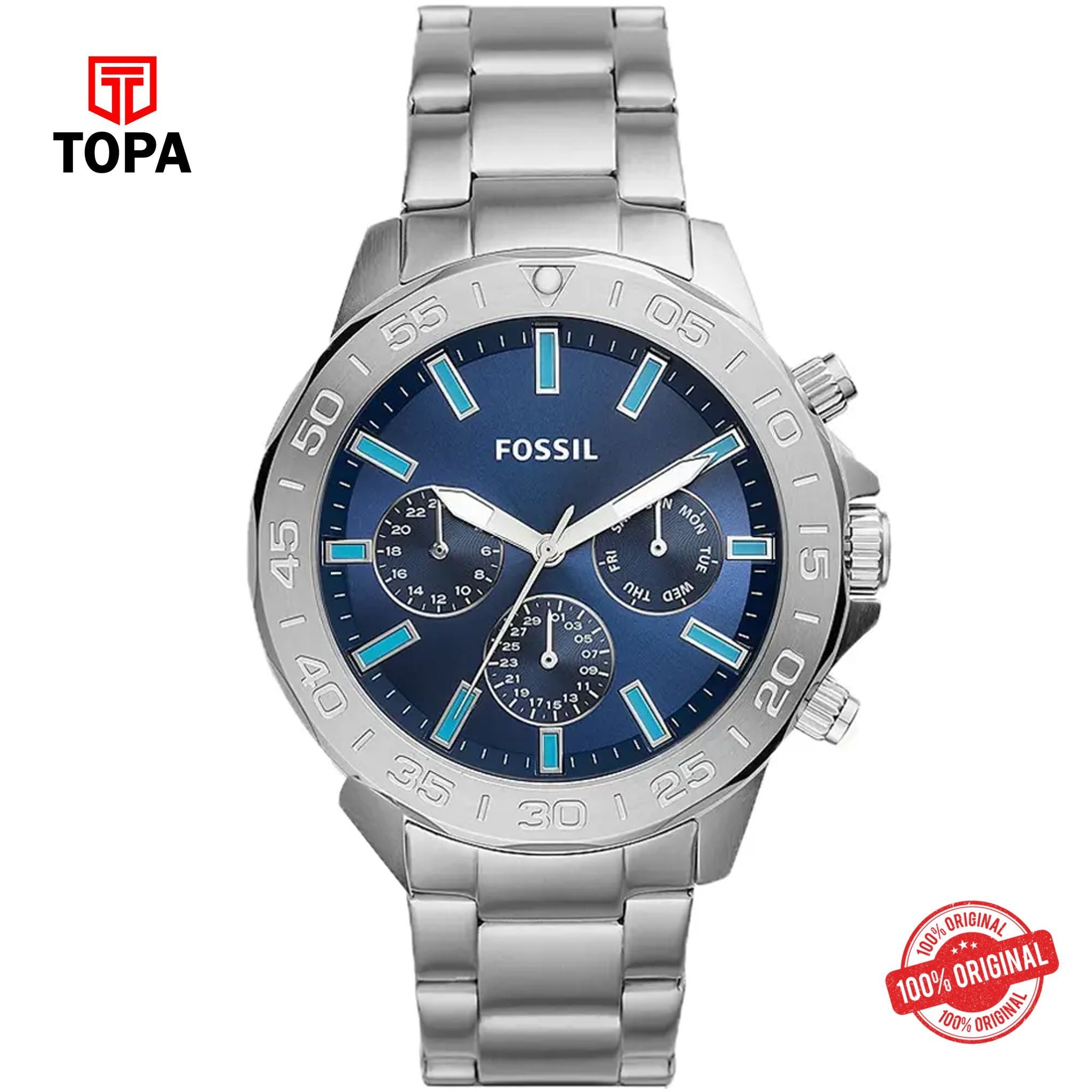Topa Fossil-BQ-2503-Bannon-Metal-Band-Men-Watch - Product Image 1