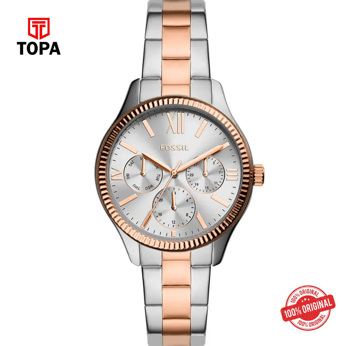 Topa Fossil-BQ-3761-Rye-Metal-Band-Women-Watch - Product Image 1