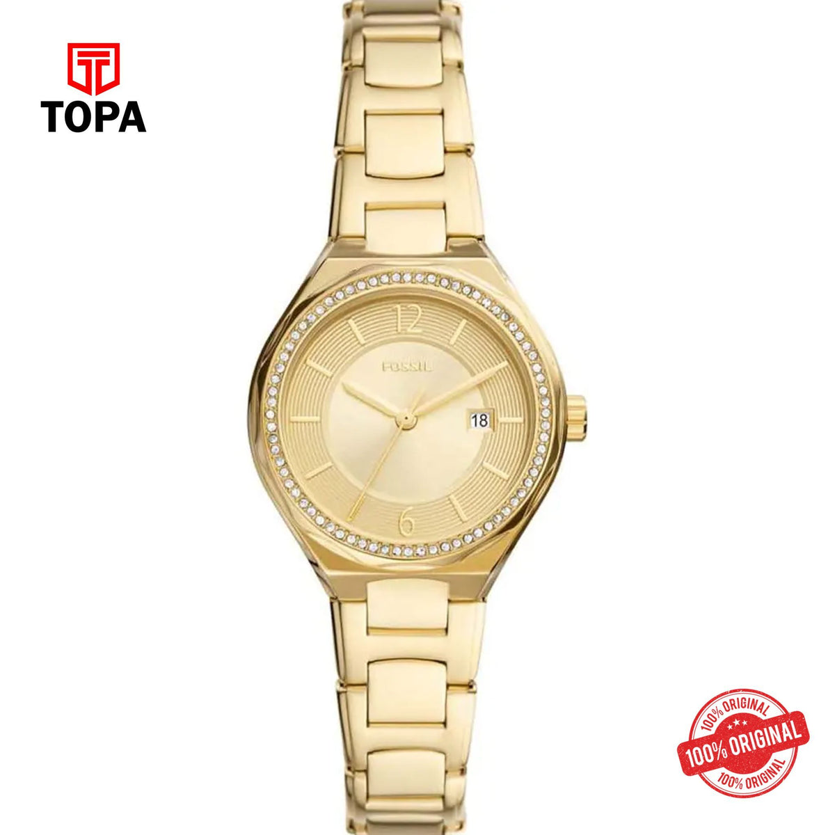 Topa Fossil-BQ-3801-Eevie-Metal-Band-Women-Watch - Product Image 1