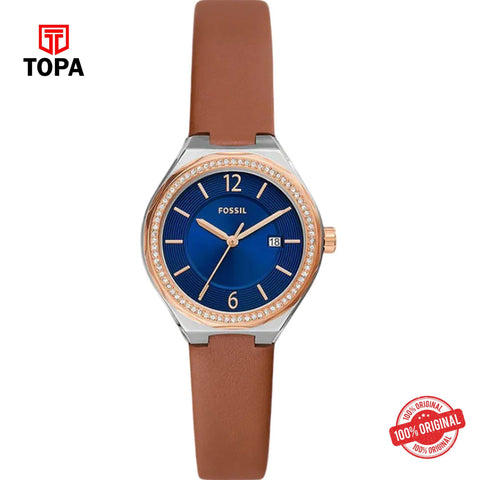 Topa Fossil-BQ-3803-Eevie-Leather-Band-Women-Watch - Product Image 1