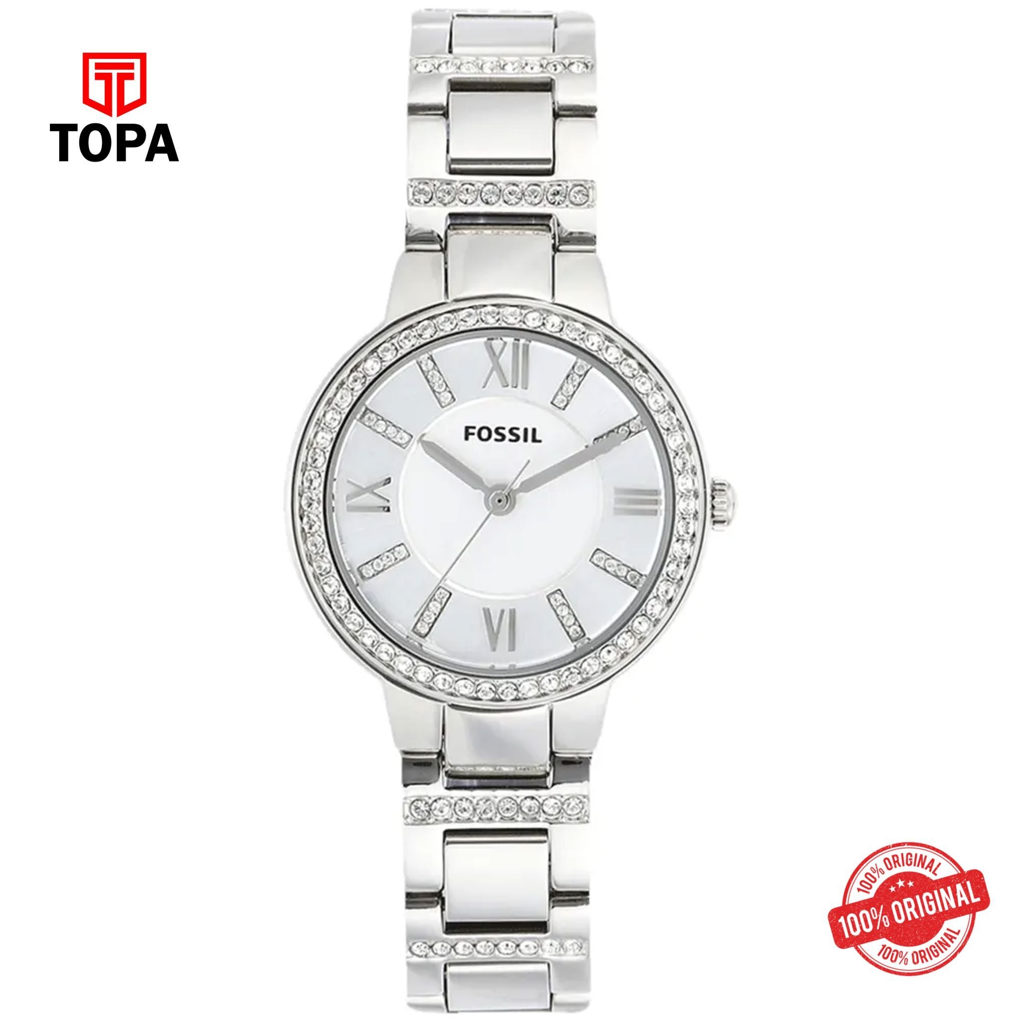 Topa Fossil-ES-3282-Virginia-Metal-Band-Women-Watch - Product Image 1