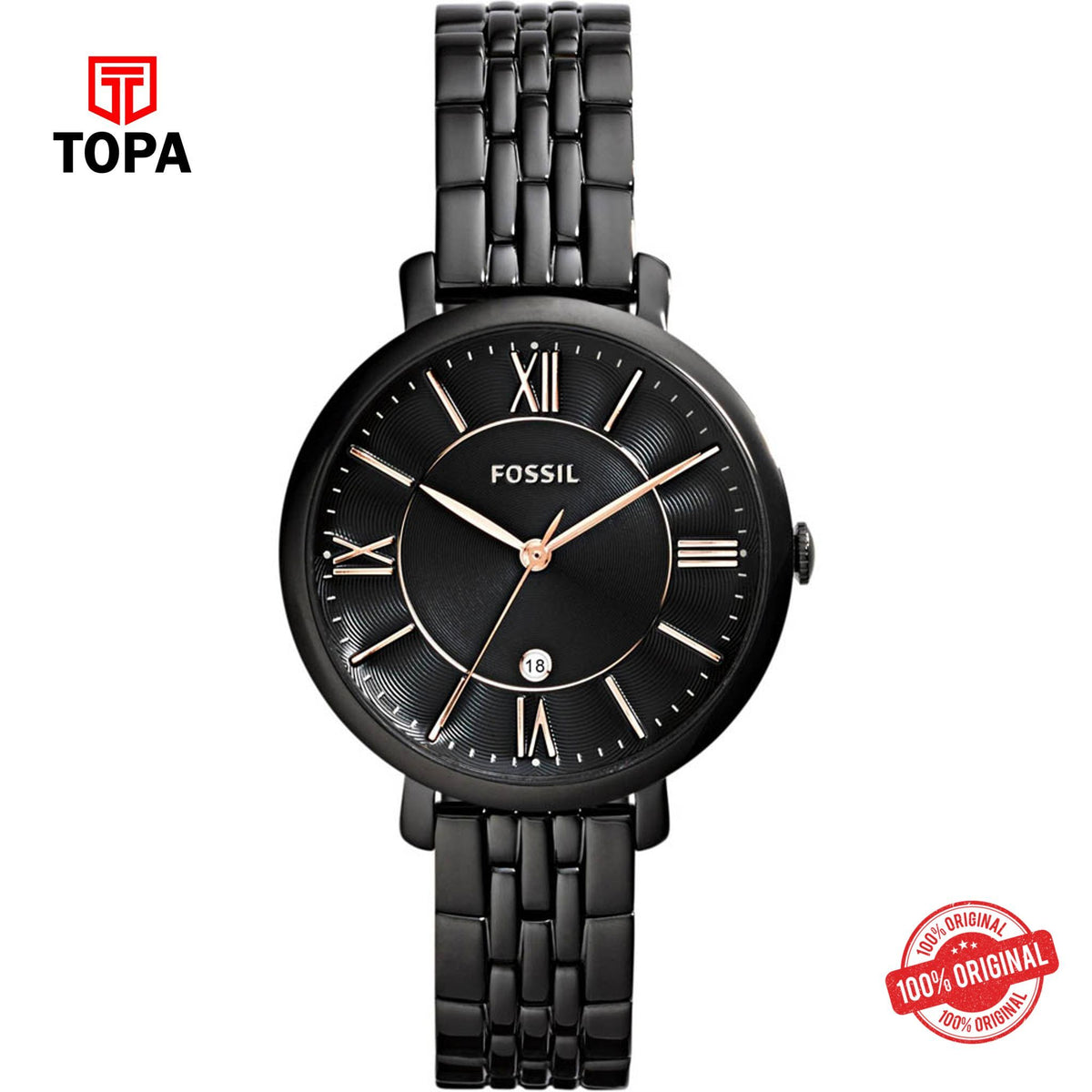 Topa Fossil-ES-3614-Jacqueline-Metal-Band-Ladies-Watch - Product Image 1