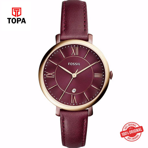 Topa Fossil-ES-4099-Jacqueline-Leather-Band-Women-Watch - Product Image 1